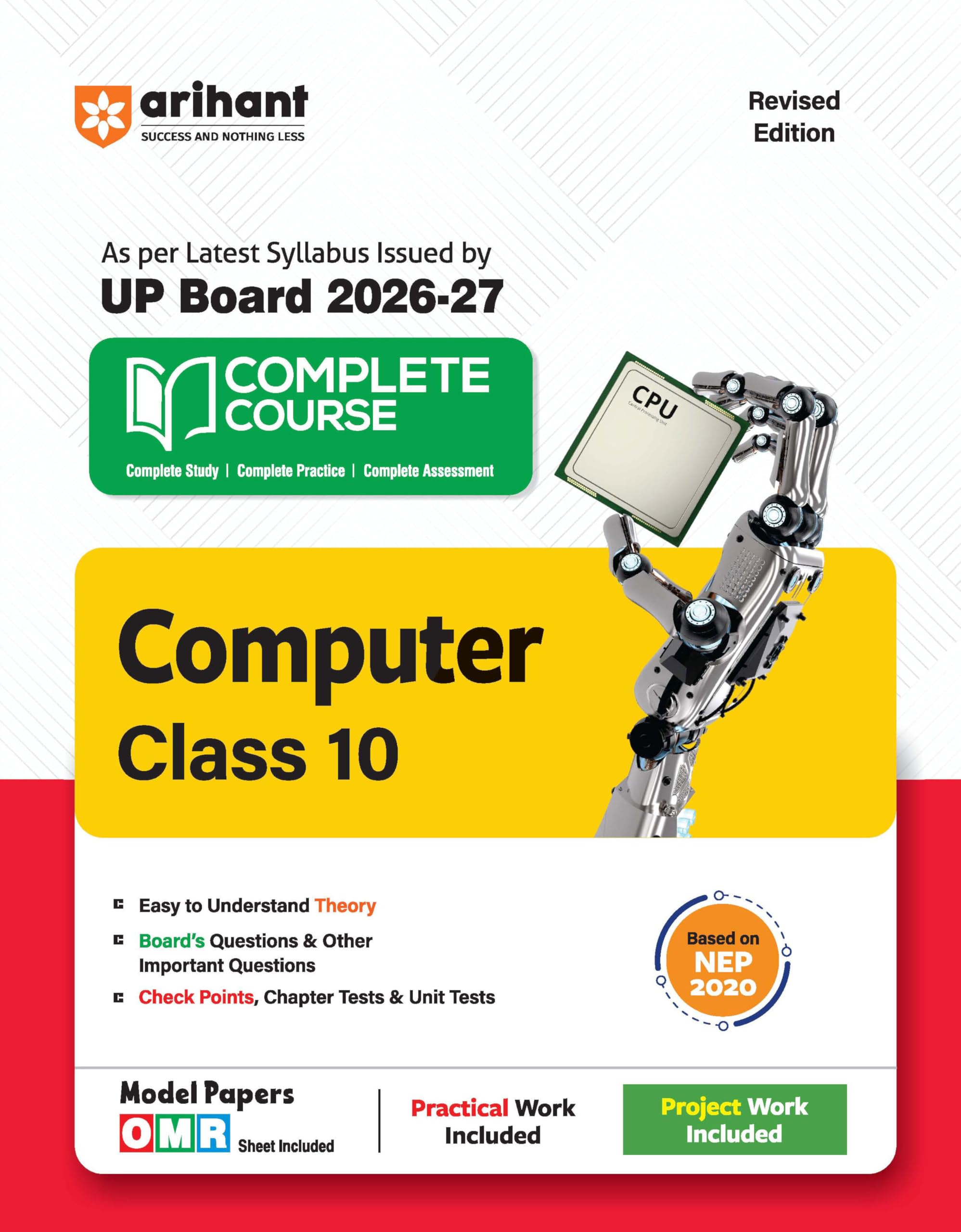 Arihant UP Board 202627 Complete Course Computer Class 10 | Based on NCERT Textbook | NEP 2020 | Chapter Tests, Topic Tests, Mo