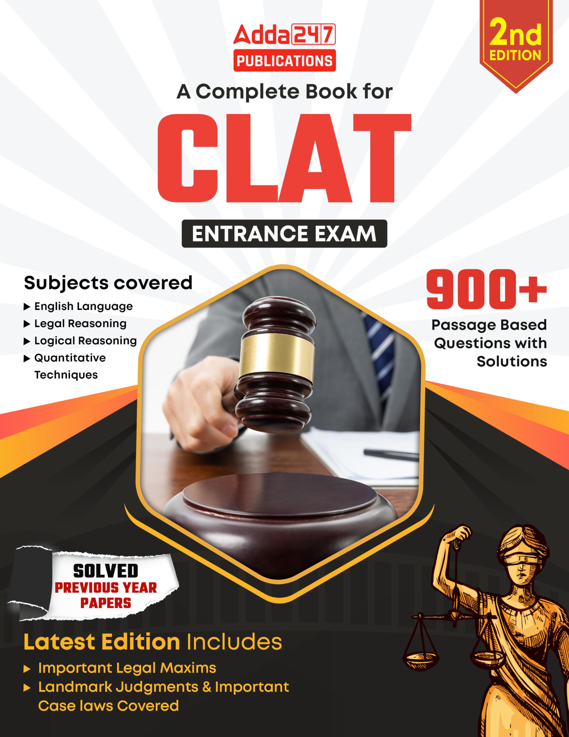 A Complete Book For Clat Entrance Exam (English Printed Edition) By Adda247