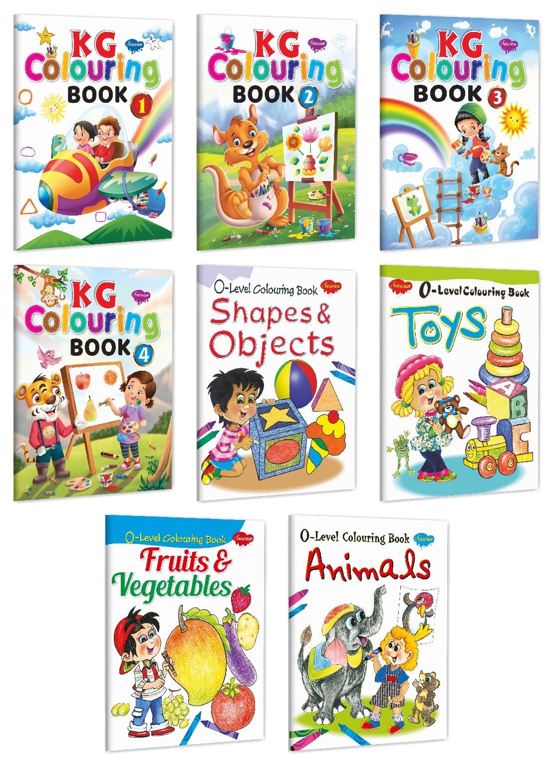 My First Colouring Book | Pack Of 8 Colouring Books