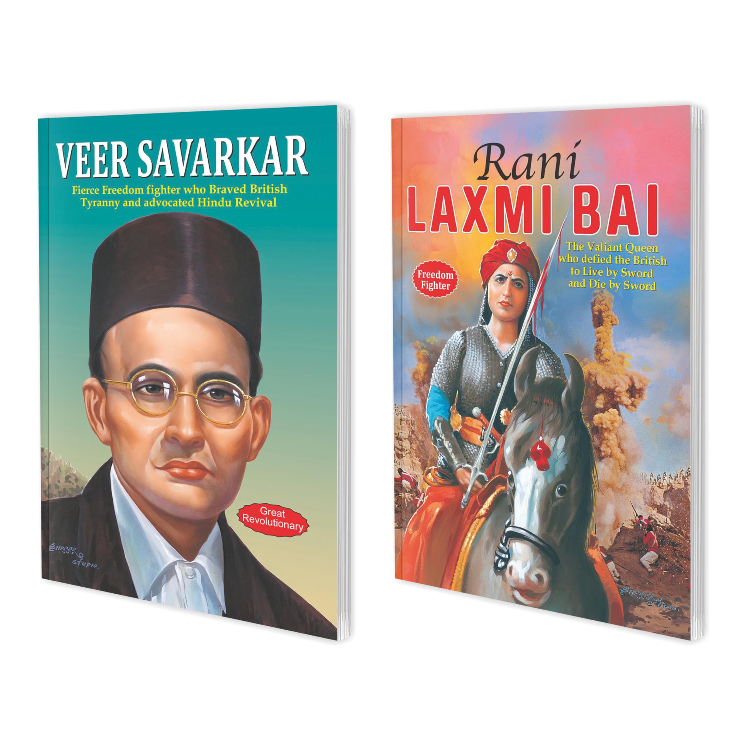 Biographies Of Freedom Fighters | Set Of 2 Books | Veer Savarkar And Rani Laxmi Bai