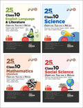 Disha Combo 25 Cbse Class 10 Science, Mathematics, Social Studies & English ChapterWise, TopicWise & SkillWise Previous Year 