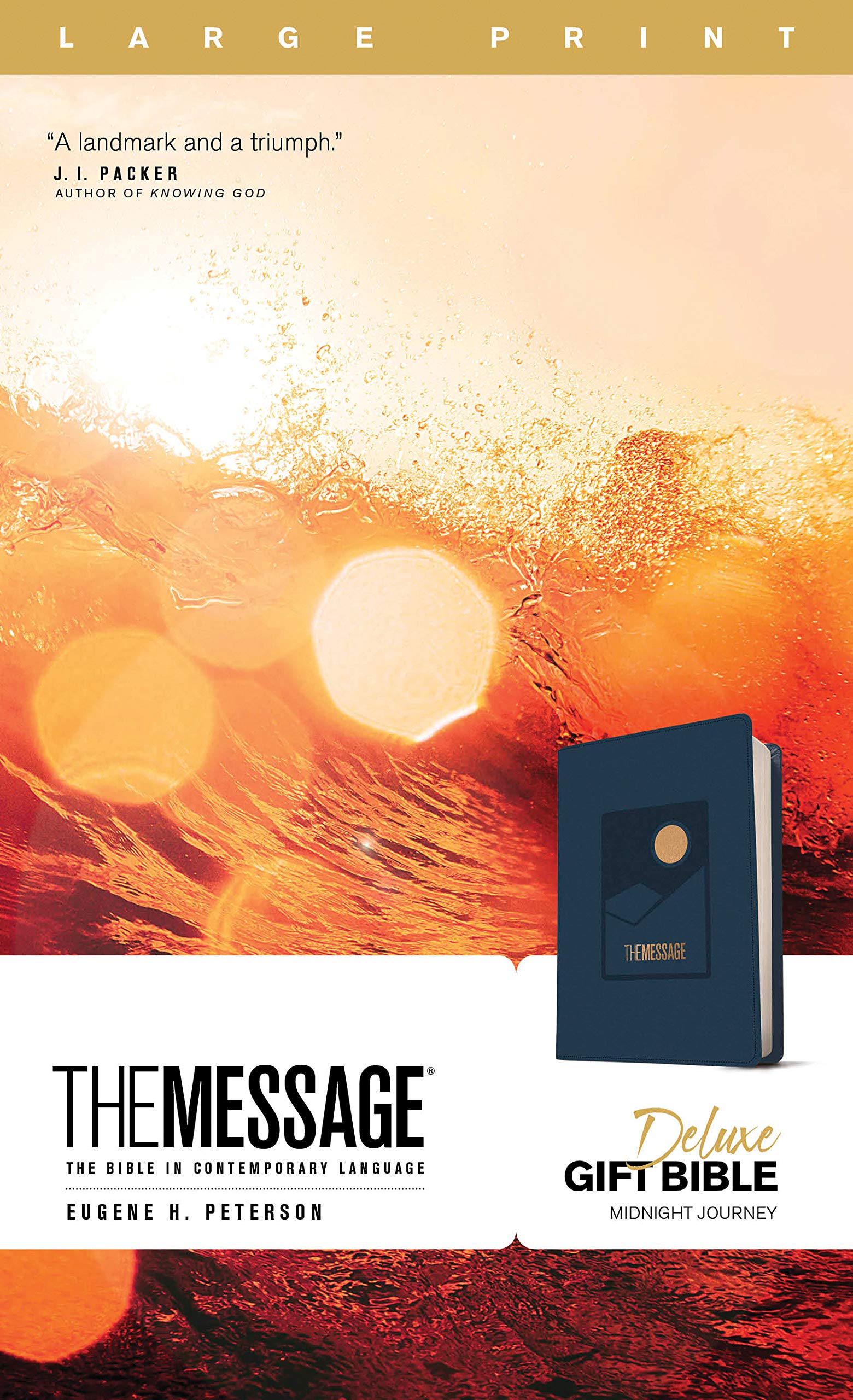 The Message Deluxe Gift Bible, Large Print (LeatherLook, Midnight Journey): The Bible in Contemporary Language