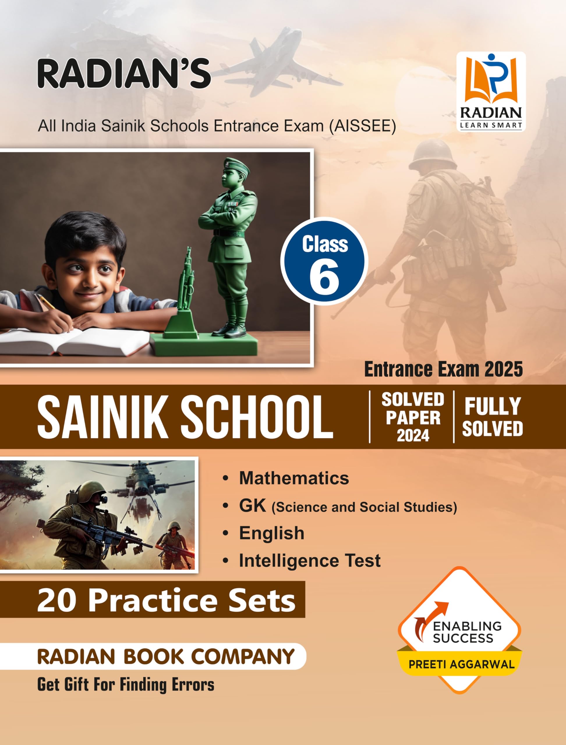 Sainik School Practice Set Book Class 6 with Latest Solved Paper for (AISSEE) All India Sainik Schools Entrance Exam 2025 (Engli