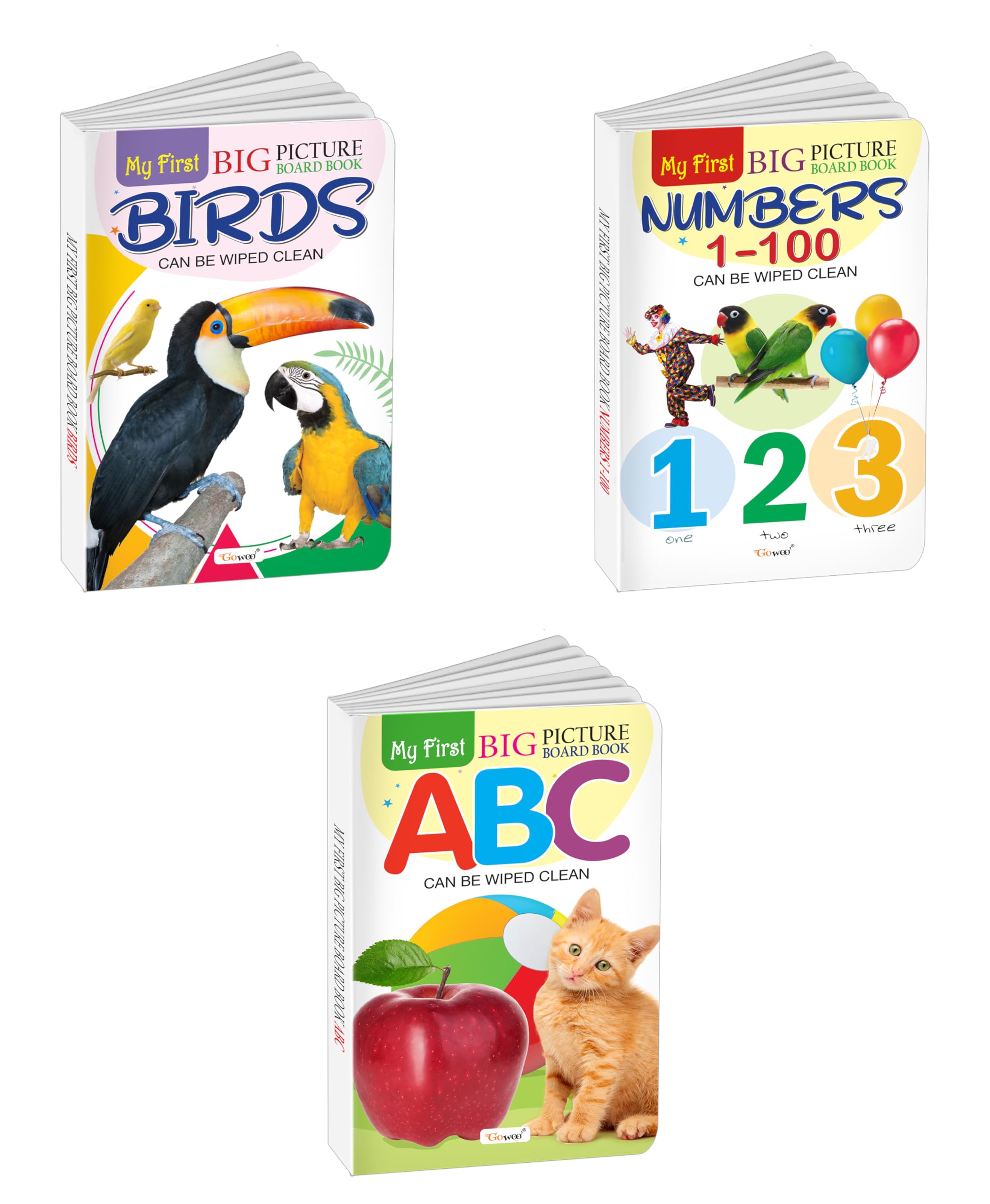 My First Big Picture Board Book ABC, Numbers 1100 and Birds : Educational books for toddlers, Kids learning picture books, Boar