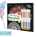 Art Therapy Mandala Adult Colouring Book 1 : Creative coloring for adults with 12 Sketch Pens, Mandala sketch pen set, Adult col