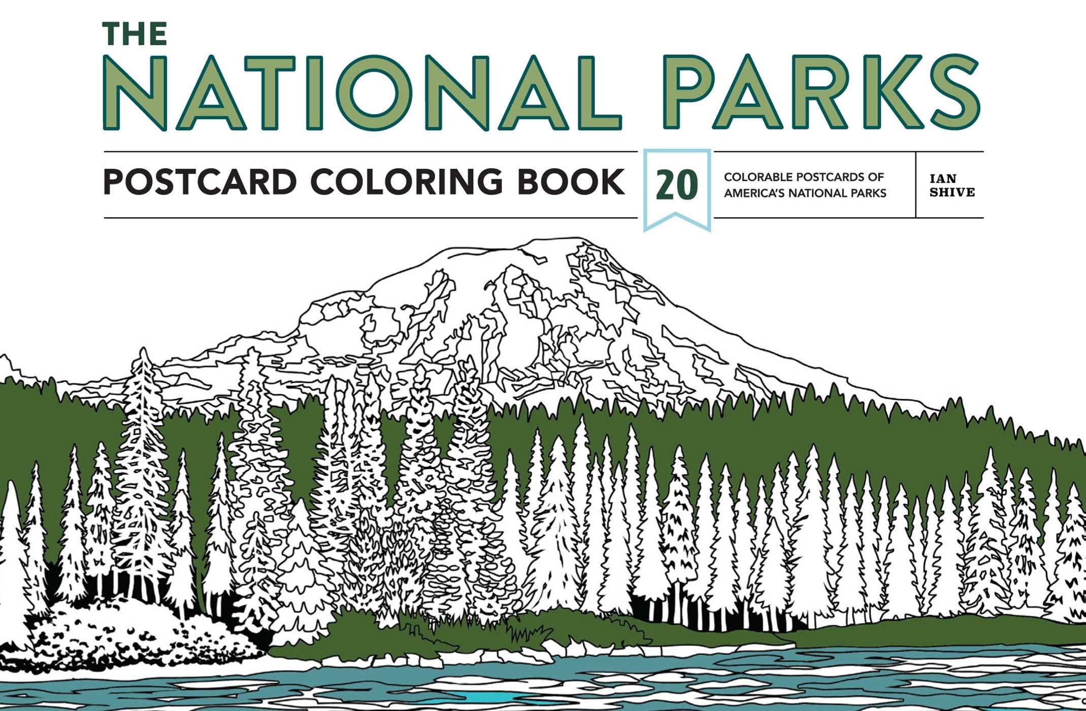 The National Parks Postcard Coloring Book: 20 Colorable Postcards of Americas National Parks