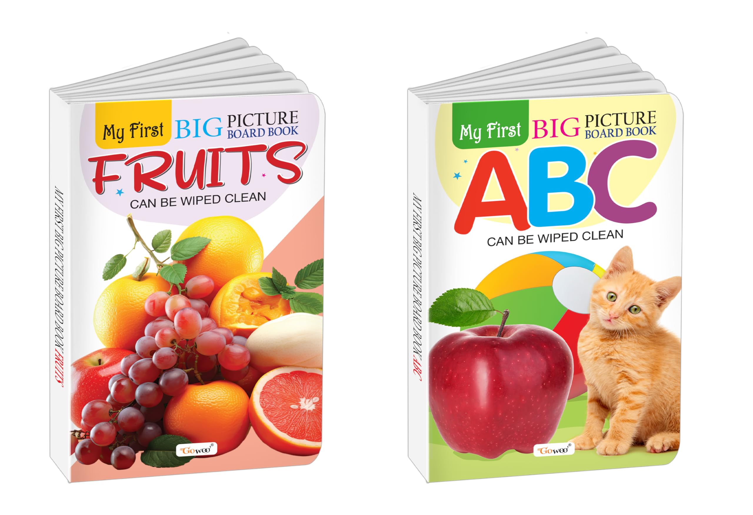 My First Big Picture Board Book ABC AND Fruits : Fun educational books for toddlers, Picture book for early learners, Kids educa