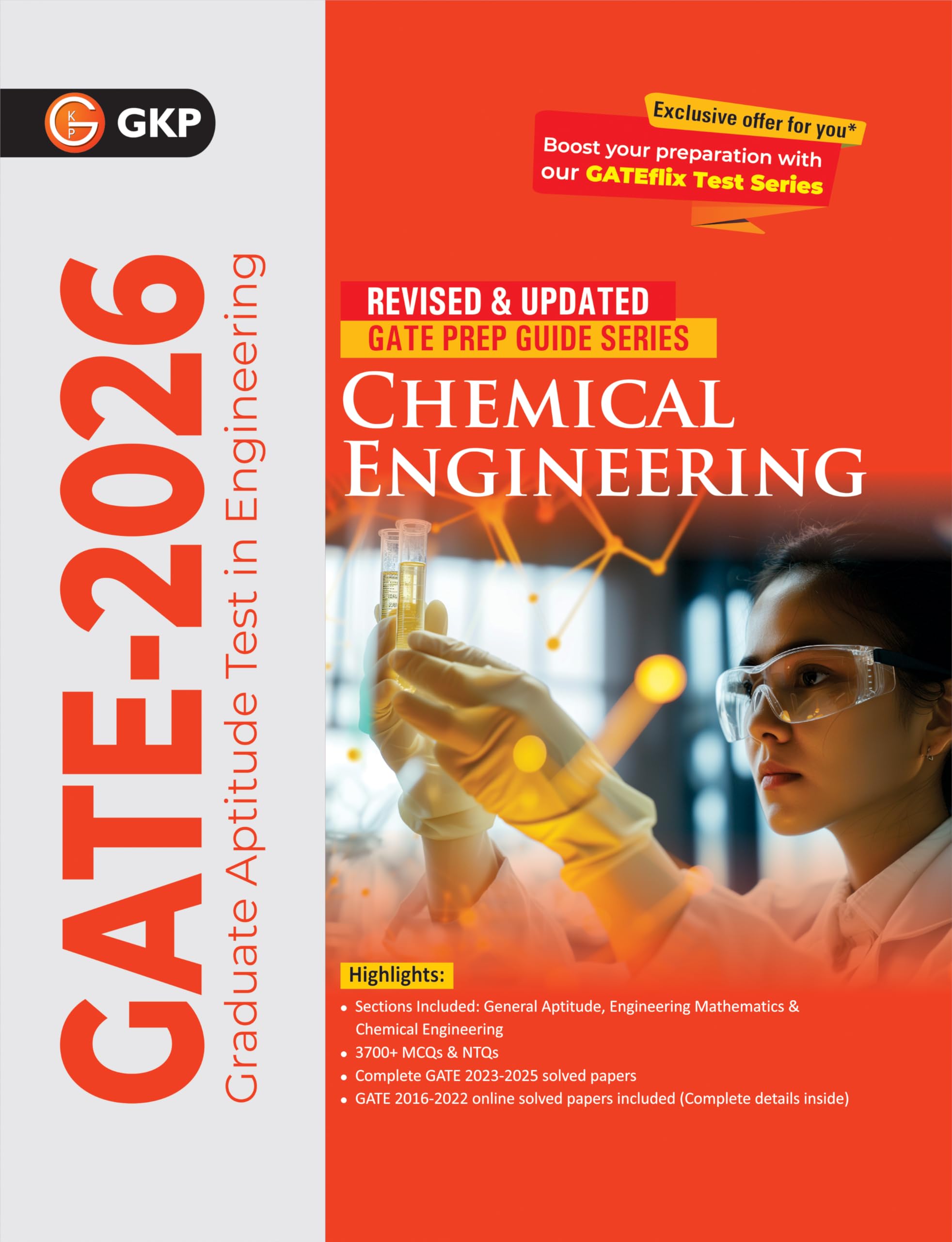 GKP GATE 2026 Chemical Engineering | Master Guide with 3700+ MCQs, NTQs & Solved Papers 20222025 | Complete Coverage of General