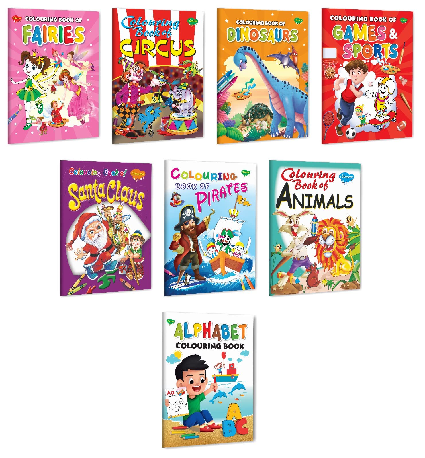 Gift For Kids 1 Year Boy | Pack Of 8 Colouring Books