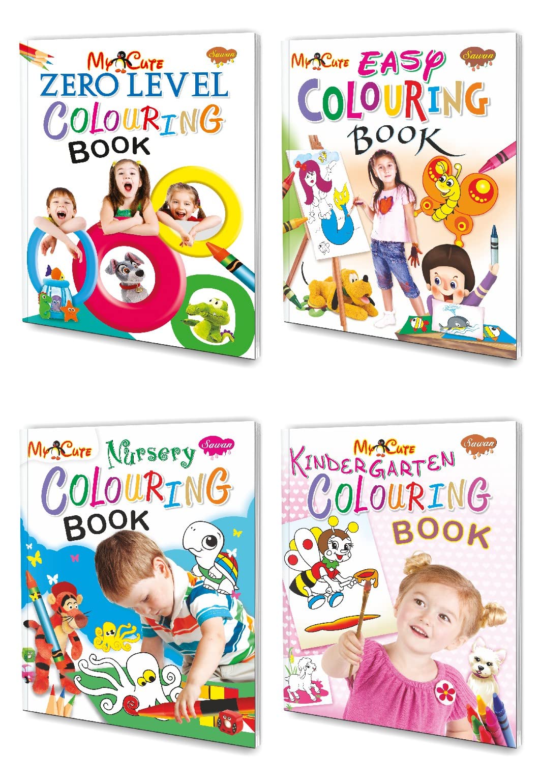 Sawan My Cute Colouring Book | Set Of 4 Books