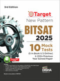Disha Target New Pattern Bitsat 2025  10 Mock Tests (5 In Book & 5 Online) With 2023 & 2024 Previous Year Soved Papers 3Rd Edit