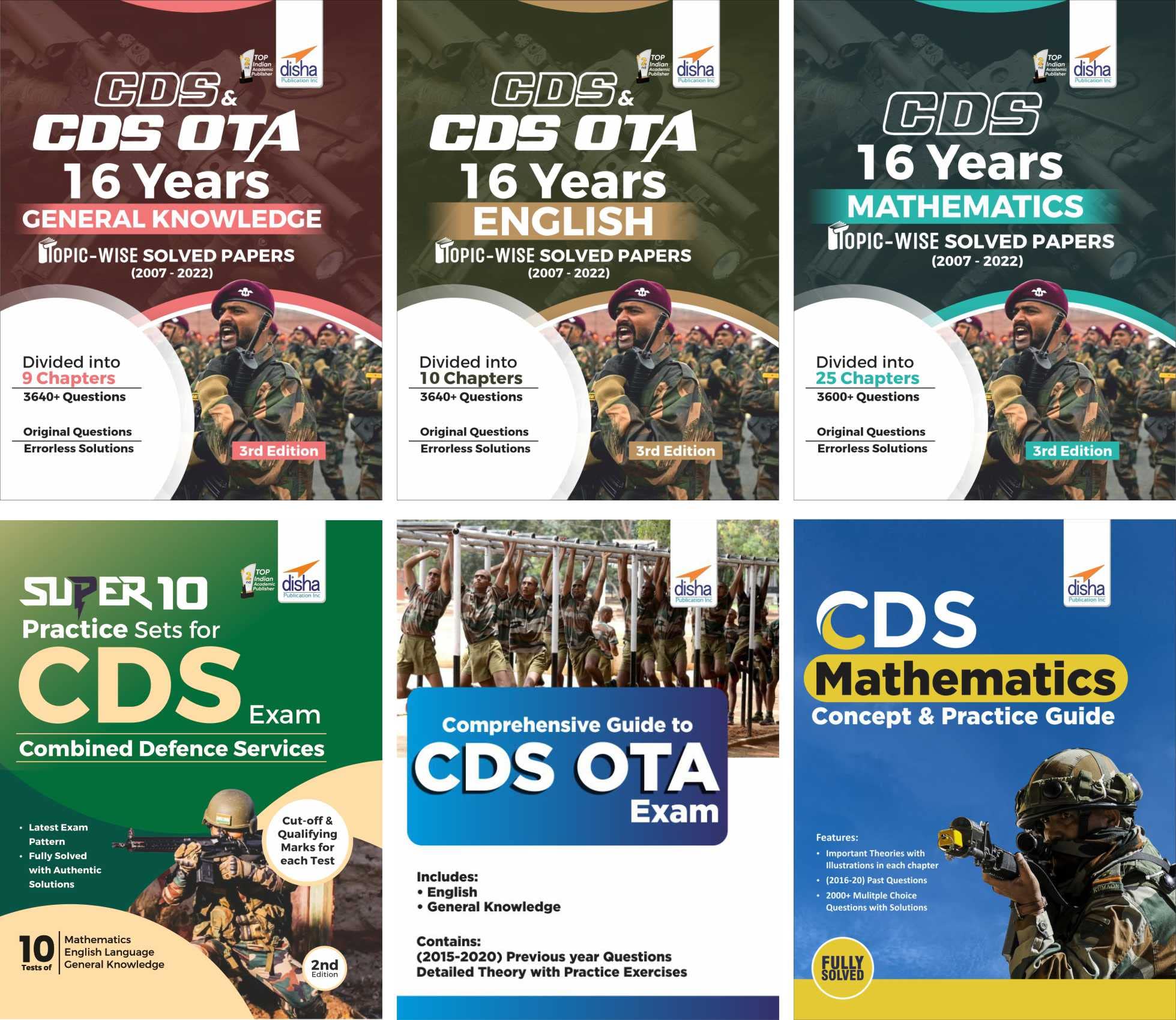 Cds Study Package  SubjectWise Guides + 16 Years TopicWise Solved Papers + 10 Practice Sets For Mathematics, English & Genera
