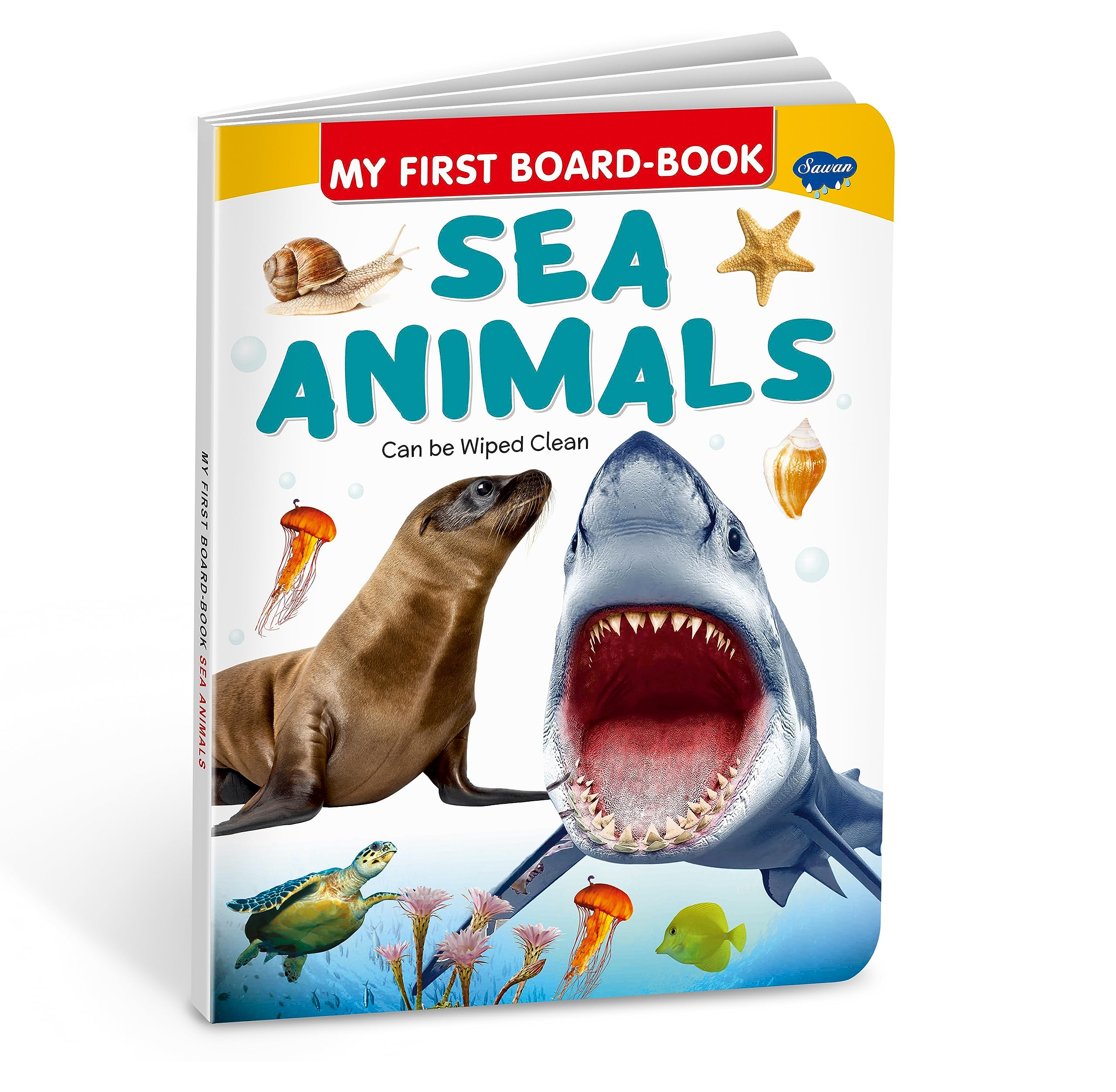 My First Board Books Sea Animals | Big Size Board Book For Kids By Sawan [Hardcover] Sawan