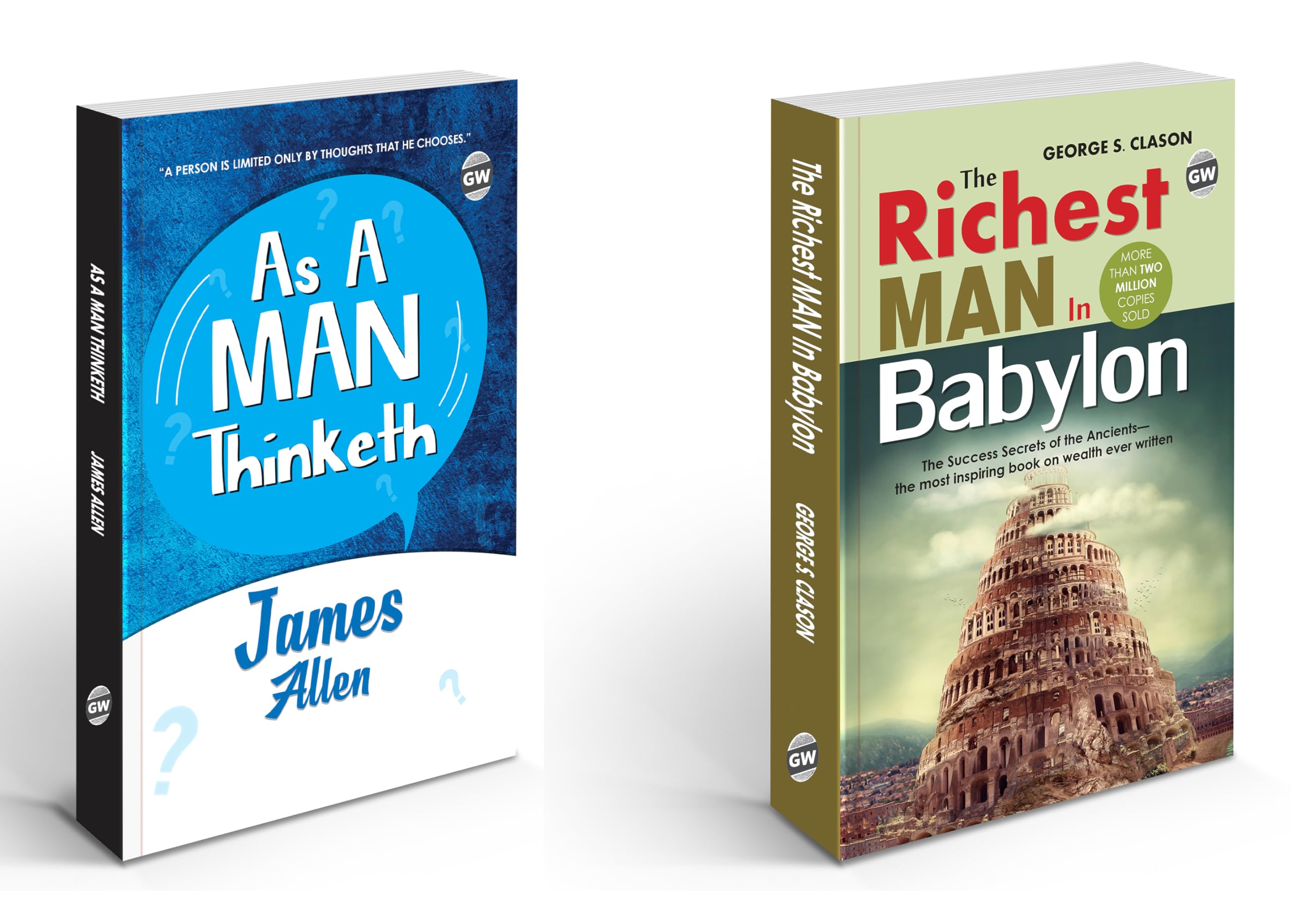 The Richest Man In Babylon and As A Man Thinketh (Paperback) : Classic English Novel, Wealthbuilding books, Classic Motivationa