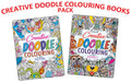 Creative Doodle Colouring 2 Books Pack for Beginners and Adults | Patterns, Animals & Birds | 64 Unique Pages Each | SingleSide