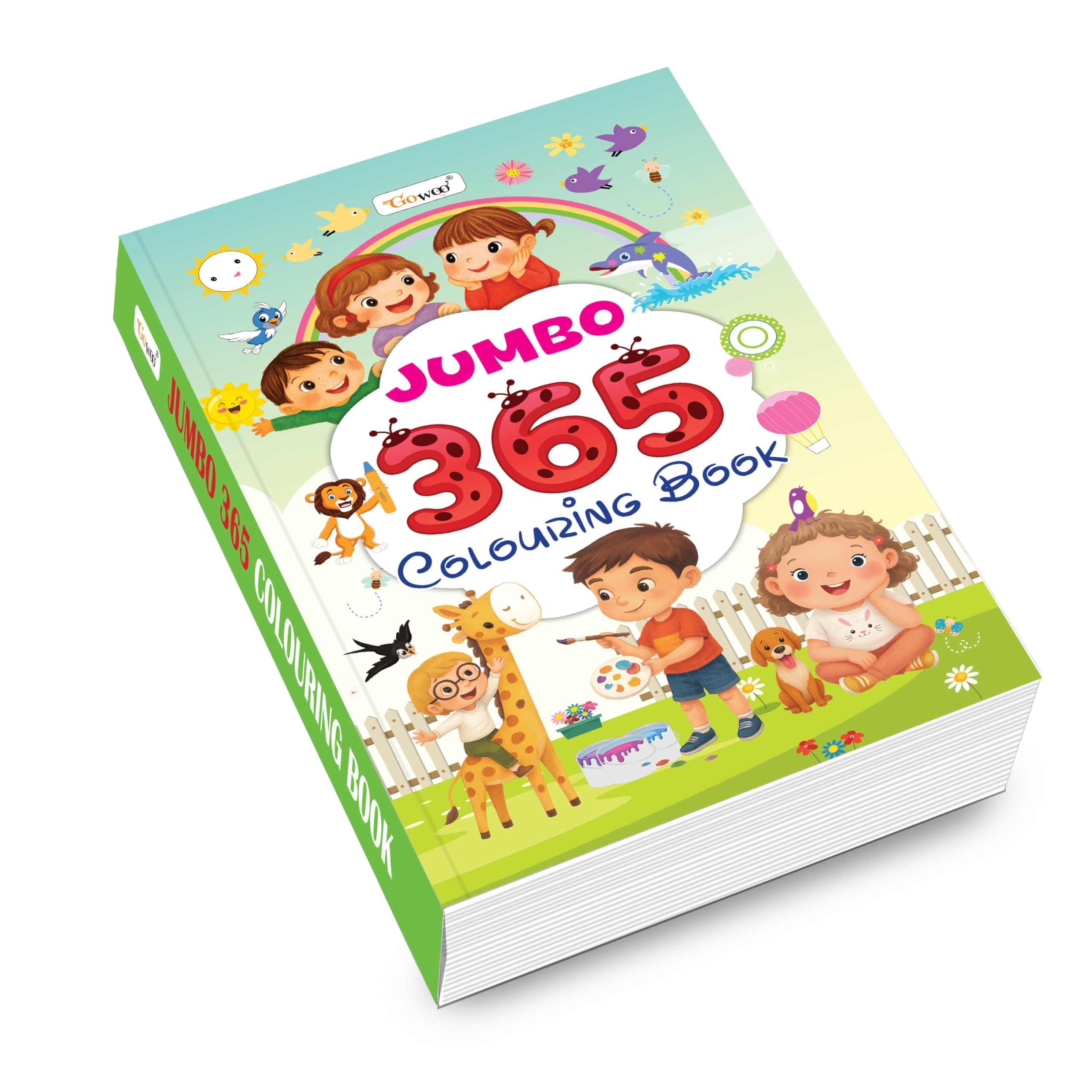 JUMBO  365 Colouring Book : Painting and drawing book for kids, creative learning for toddlers, educational colouring book