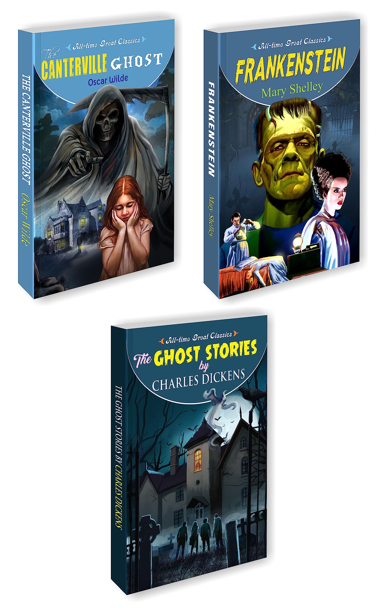 3 All Time Great Classics (The Canterville Ghost, Frankenstein, The Queer Chair & Other Ghost Stories)