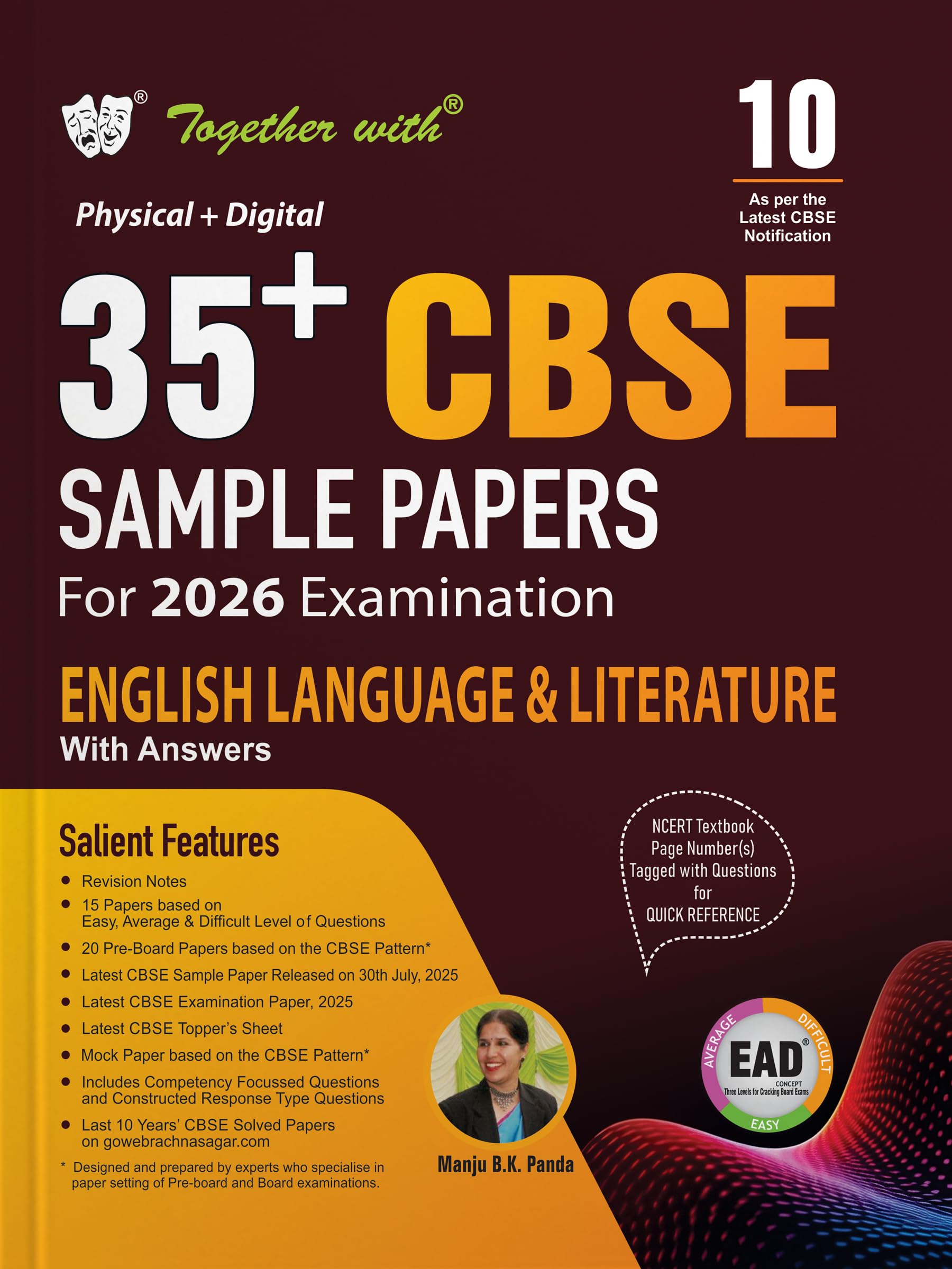 Together With 35+ Cbse Sample Papers Class 10 English Language & Literature For 2026 Board Exam | Ead Series In Physical + Digit