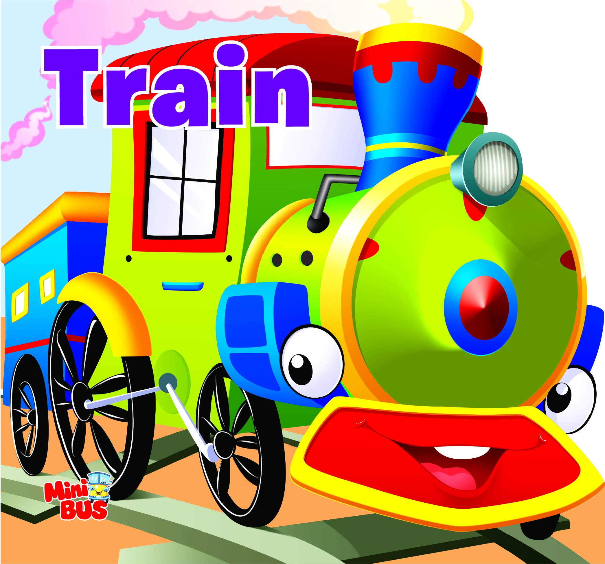 Board Book : Train ( Transport )  Cutout Board Books