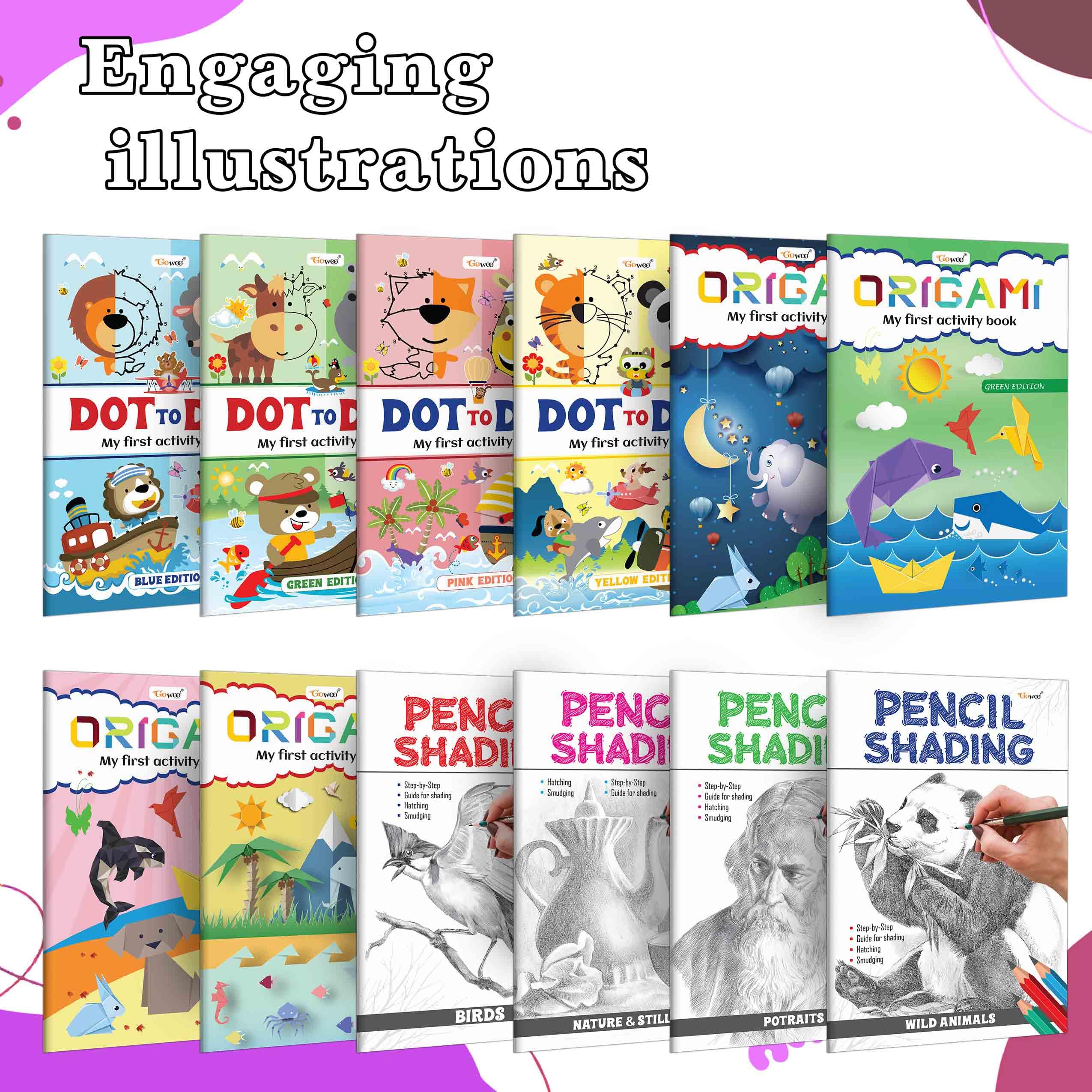 My First Book of Activity Complete Combo : Early learning activity book, Kids drawing and shading book, Origami fun for early le