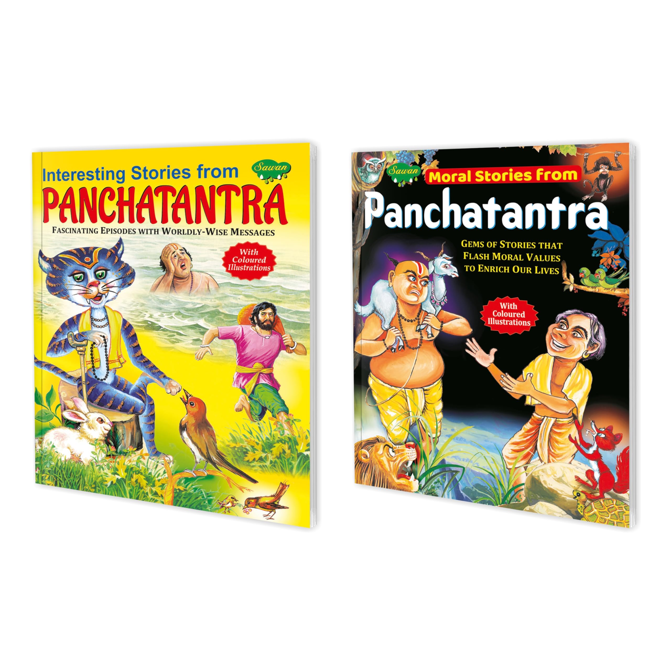 Set Of 2 Books | Children Story Books : Interesting Stories From Panchatantra And Moral Stories From Panchatantra