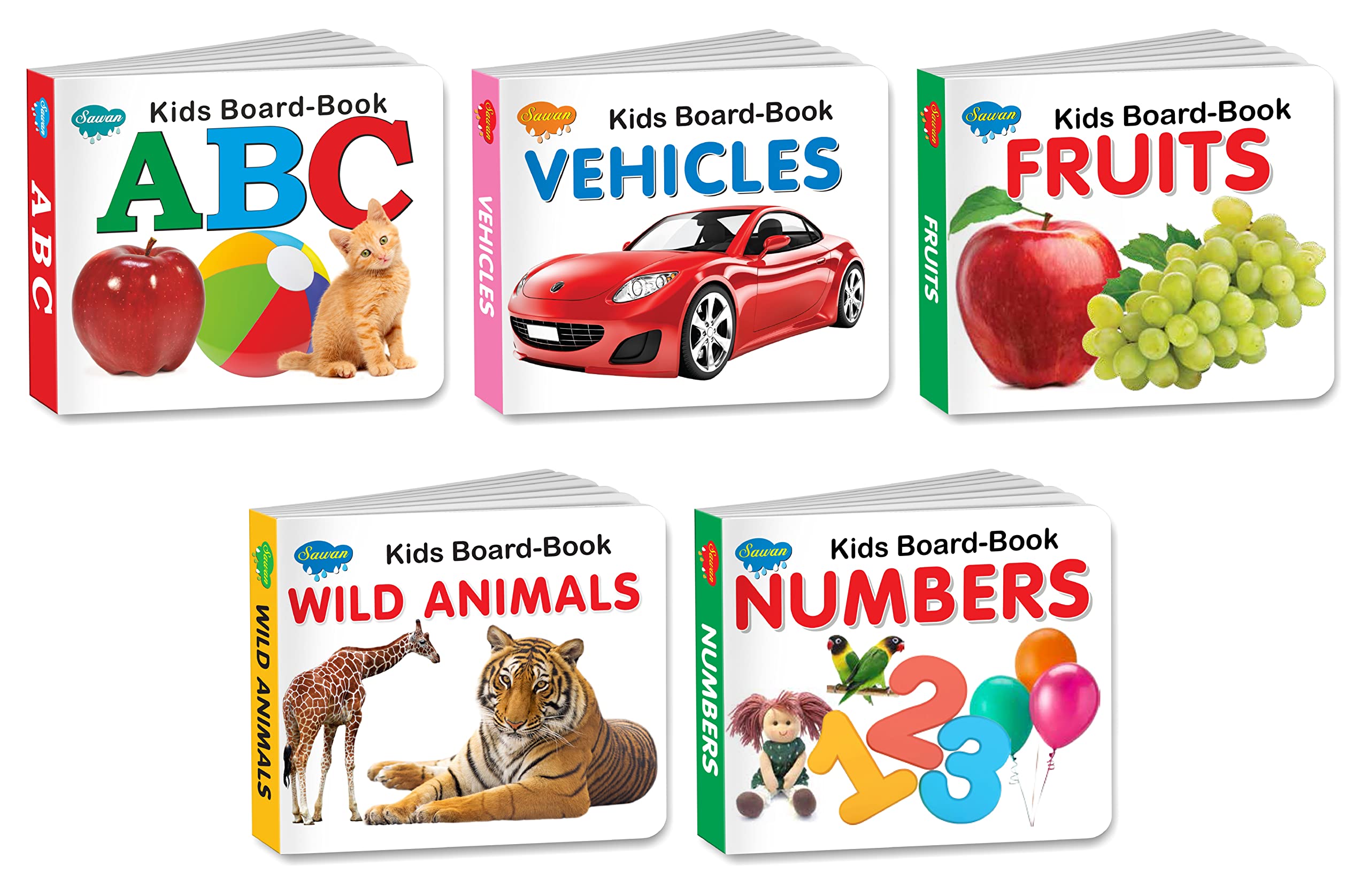 Sparkle Board Books | Pack Of 5 Books | Super Jumbo Combo For Collecters And Library Board Books