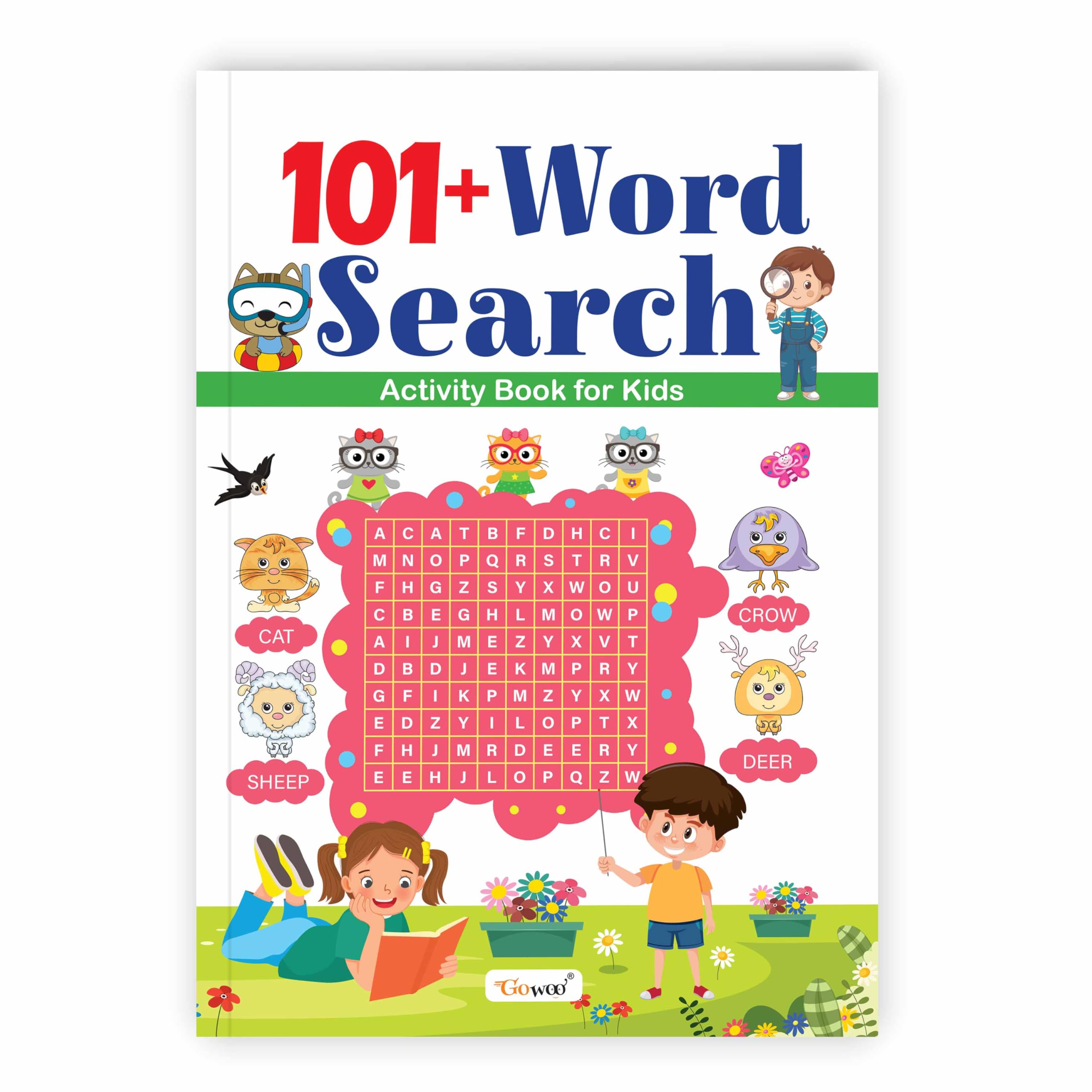 101+ Word Search Activity Book for Kids : Fun Educational Puzzles to Boost Vocabulary & Spelling Keyword, learning workbook, Edu