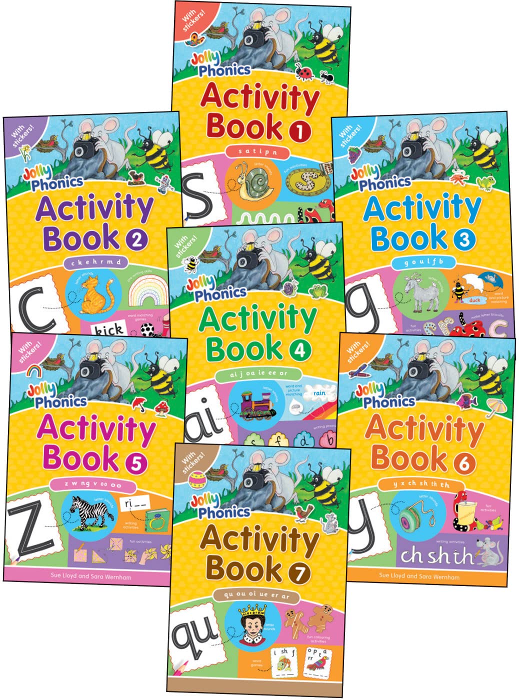 Jolly Phonics Activity Books 17: in Precursive Letters (British English edition)