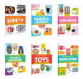 My First Book of Safety, Foods & Beverages, Our House, Clothes & Accessories, Toys and Road Signs : Early learning book set, Ed