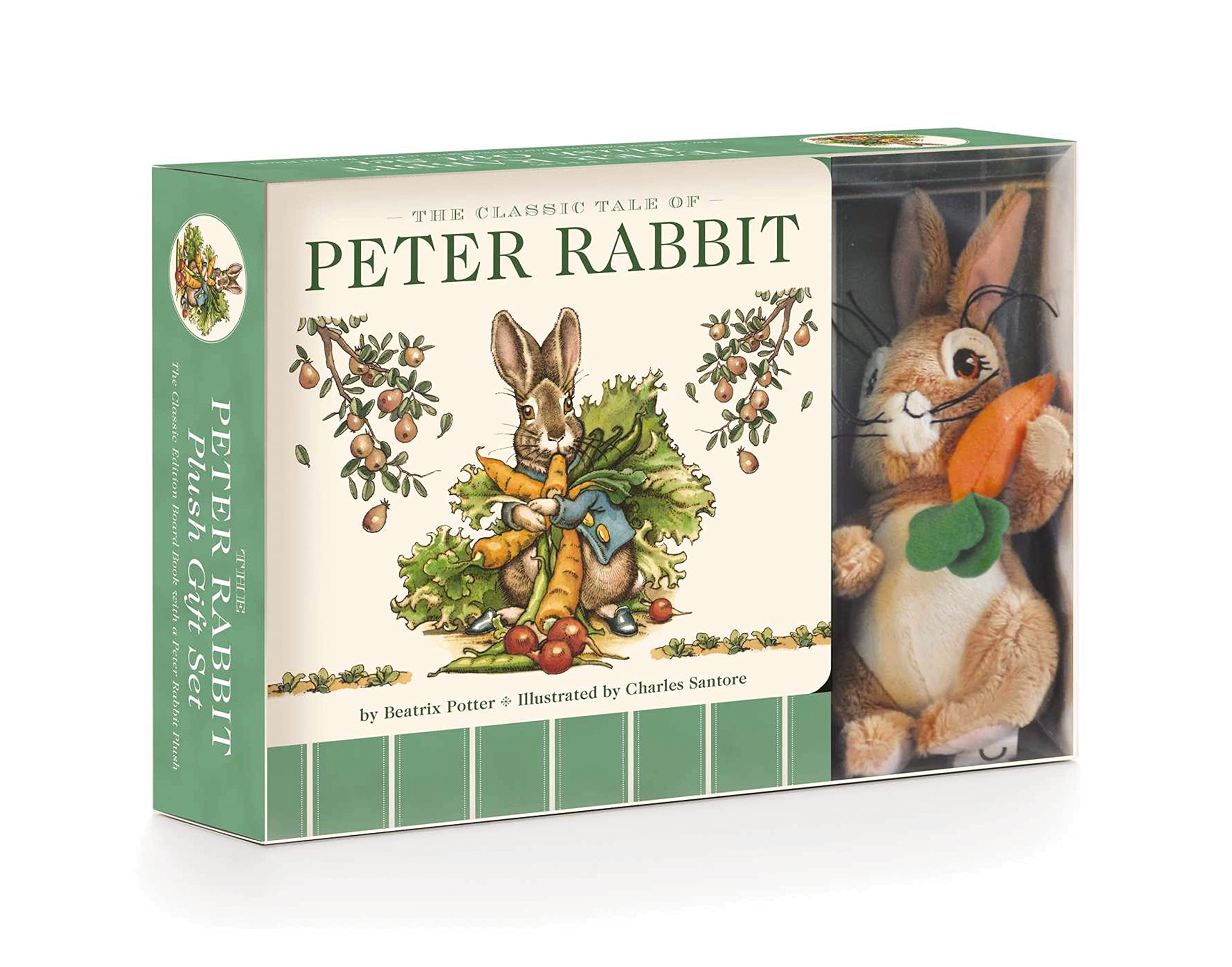 The Peter Rabbit Plush Gift Set (The Revised Edition): Includes the Classic Edition Board Book + Plush Stuffed Animal Toy Rabbit