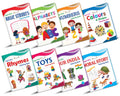 Inikao Colouring Books For Kids For Early Learning | Pack Of 8 Copy Coloring Book On Alphabets, Numbers, Colors, Shapes, Toys An