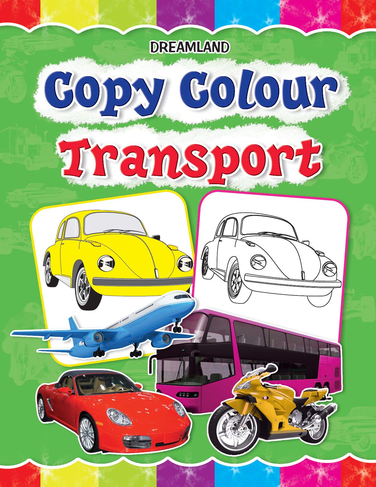 Transport Colouring Book For Kids Age 35 Years | Copy Colour: Transport | Fun Preschool Activity To Learn Colours & Vehicle Nam