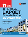 Arihant Telangana EAPCET Engineering Entrance Solved Papers 20252015 | 11 Years PYQs with Detailed Explanations | Physics, Chem
