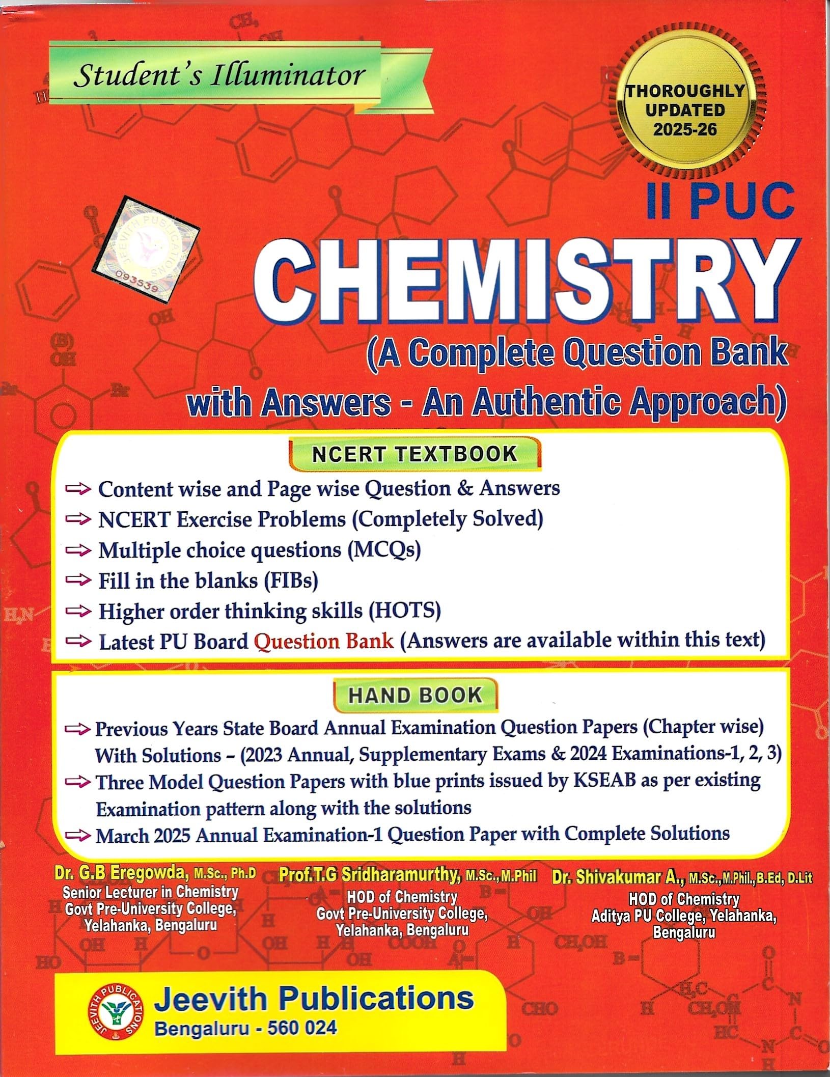 2 PUC CHEMISTRY [Students Illuminator: A Complete Question Bank with Answers An Authentic Approach