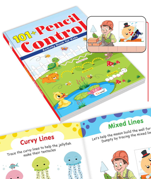 101+ Pencil Control Activity Book for Kids : Fun and Educational Workbook with Tracing Lines, Toddlers and Preschool learning bo