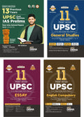 Upsc Civil Services YearWise Previous Year Solved Papers Combo (Set Of 4 Books)  13 Year Ias Prelims & 11 Year Mains General S