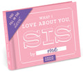 Knock Knock What I Love about You, Sister Fill in the Love Book FillintheBlank Gift Journal