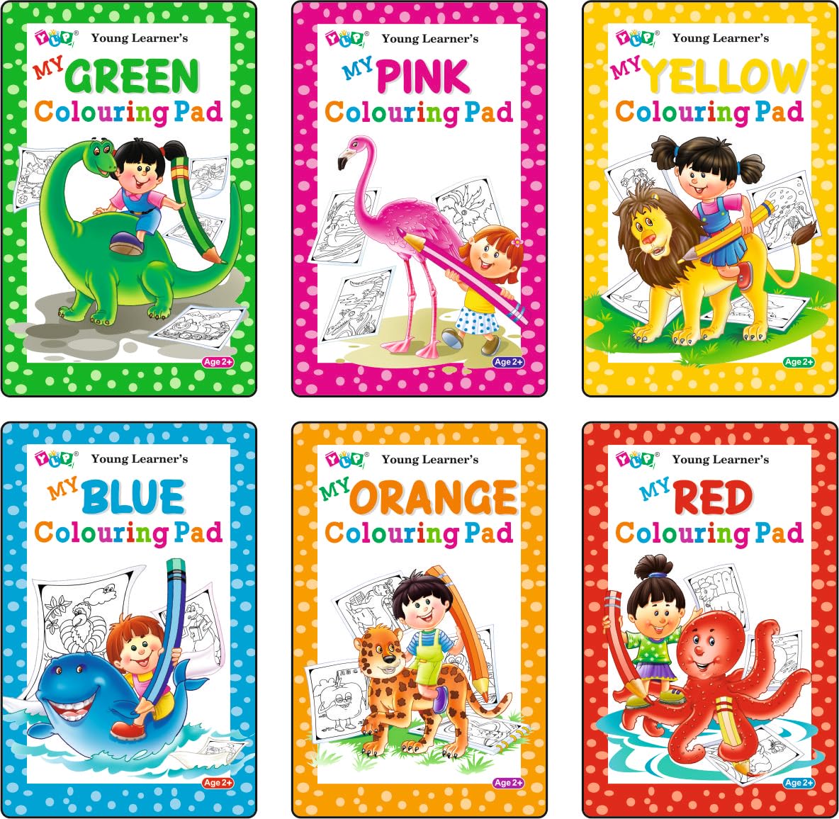 My Colouring Pads (Set of 6 Books): Gift Set For Children Who Love Colouring, Drawing And Painting | Premium Quality Paper | Col