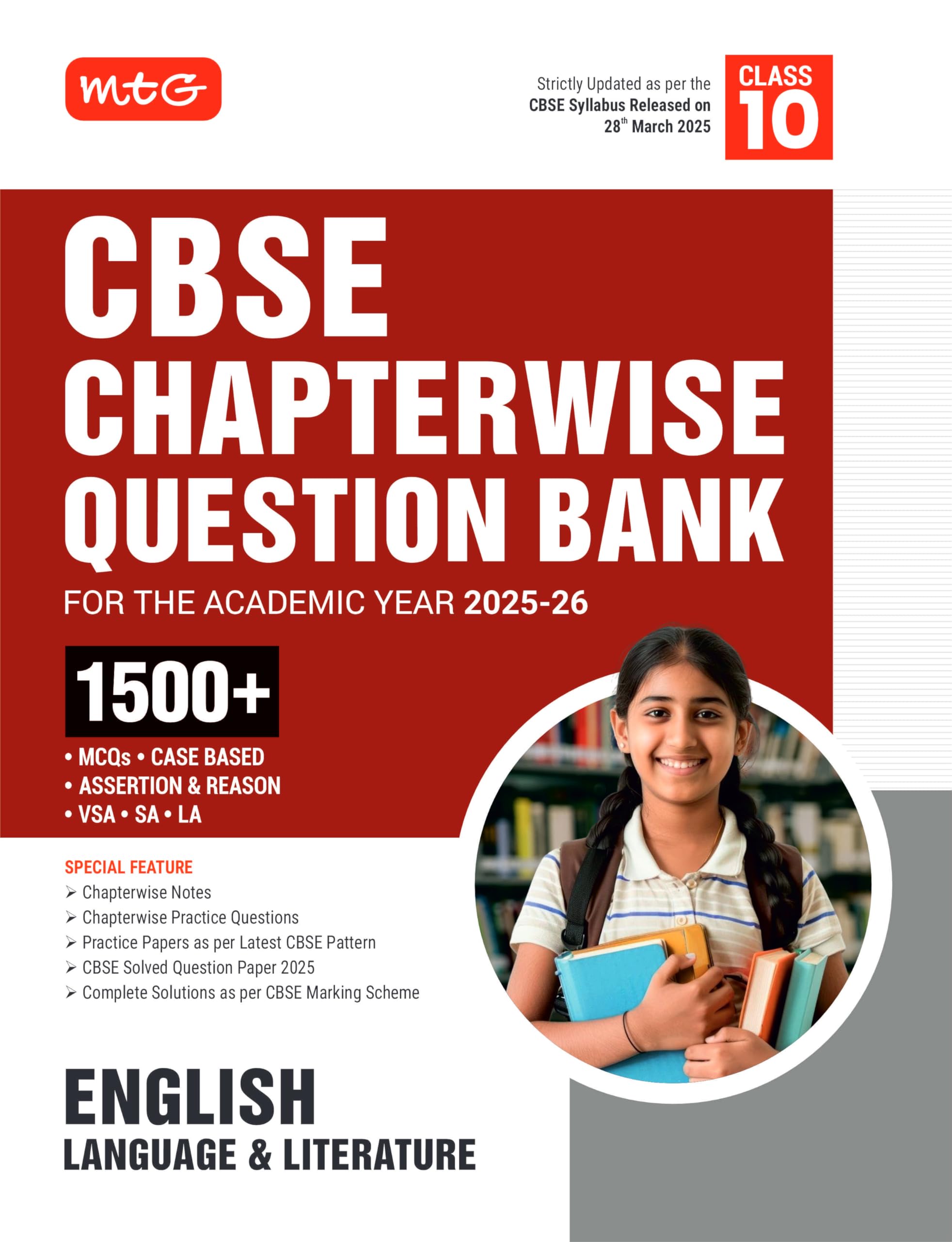 MTG CBSE Chapterwise Question Bank Class 10 English Language & Literature For 2026 Board Exam | As Per Latest CBSE Syllabus Rele