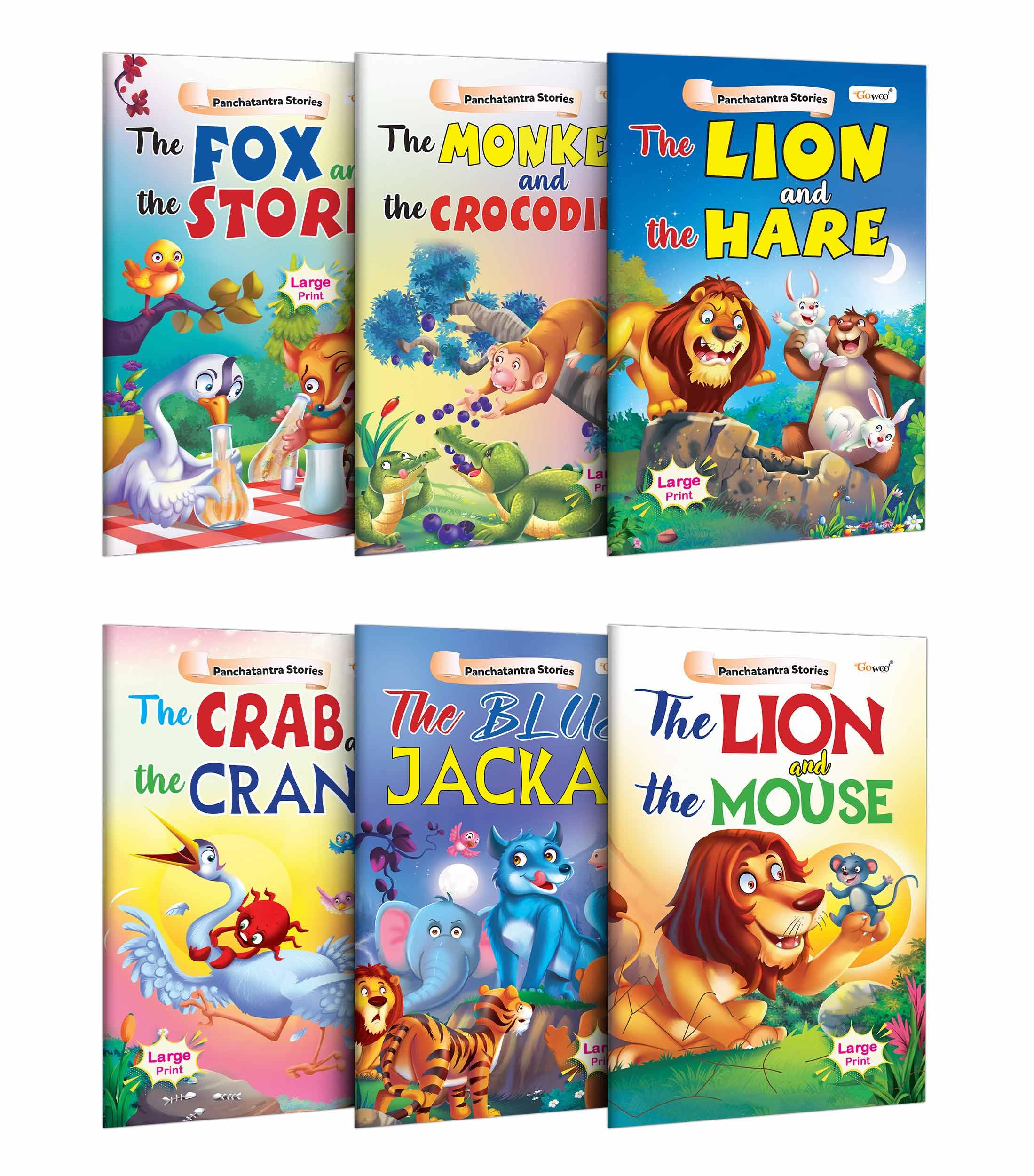 The Fox And The Stork, The Monkey And The Crocodile, The Lion And The Hare and more  Panchatantra Stories: Moral stories for ch