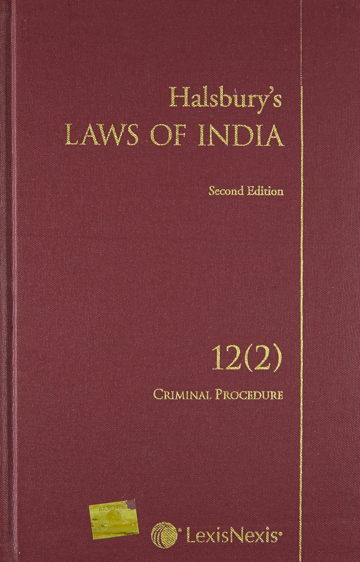 HalsburyS Laws Of India, Volume 12(2): Criminal Procedure