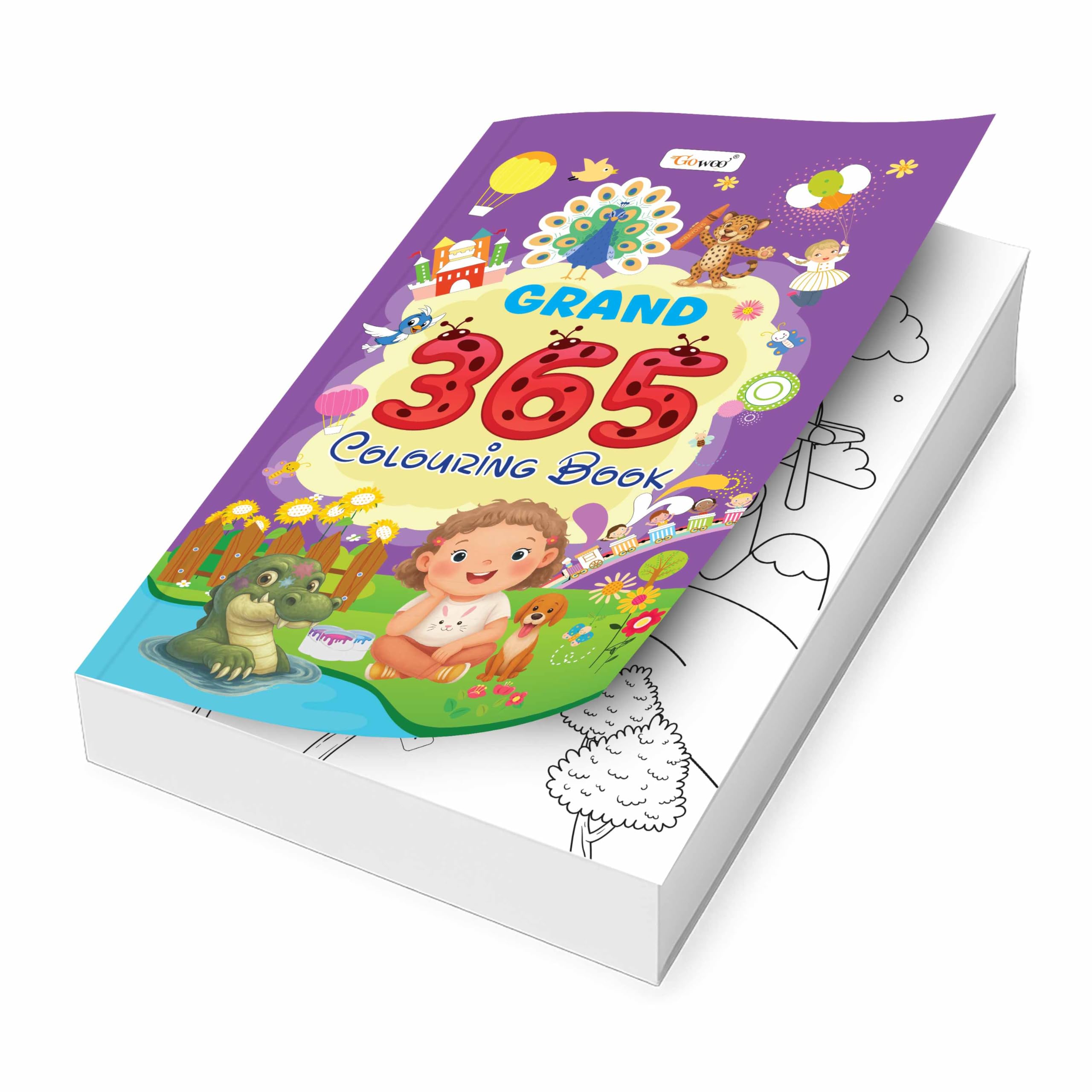 GRAND  365 Colouring Book : early learners colouring book, Kids educational book, Jumbo colouring book for kids