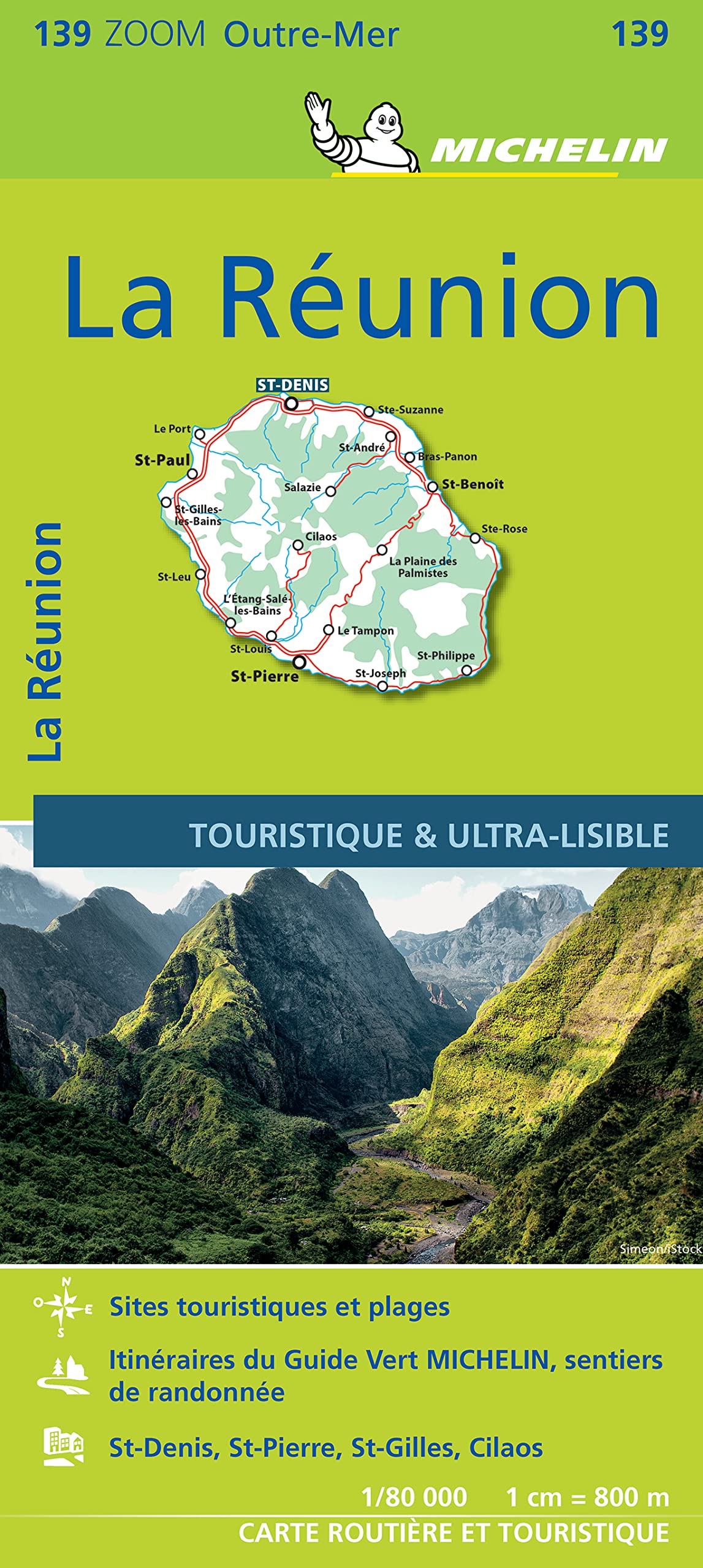 Michelin Zoom Reunion Map 139 (Michelin Zoom USA Maps) (French Edition)
