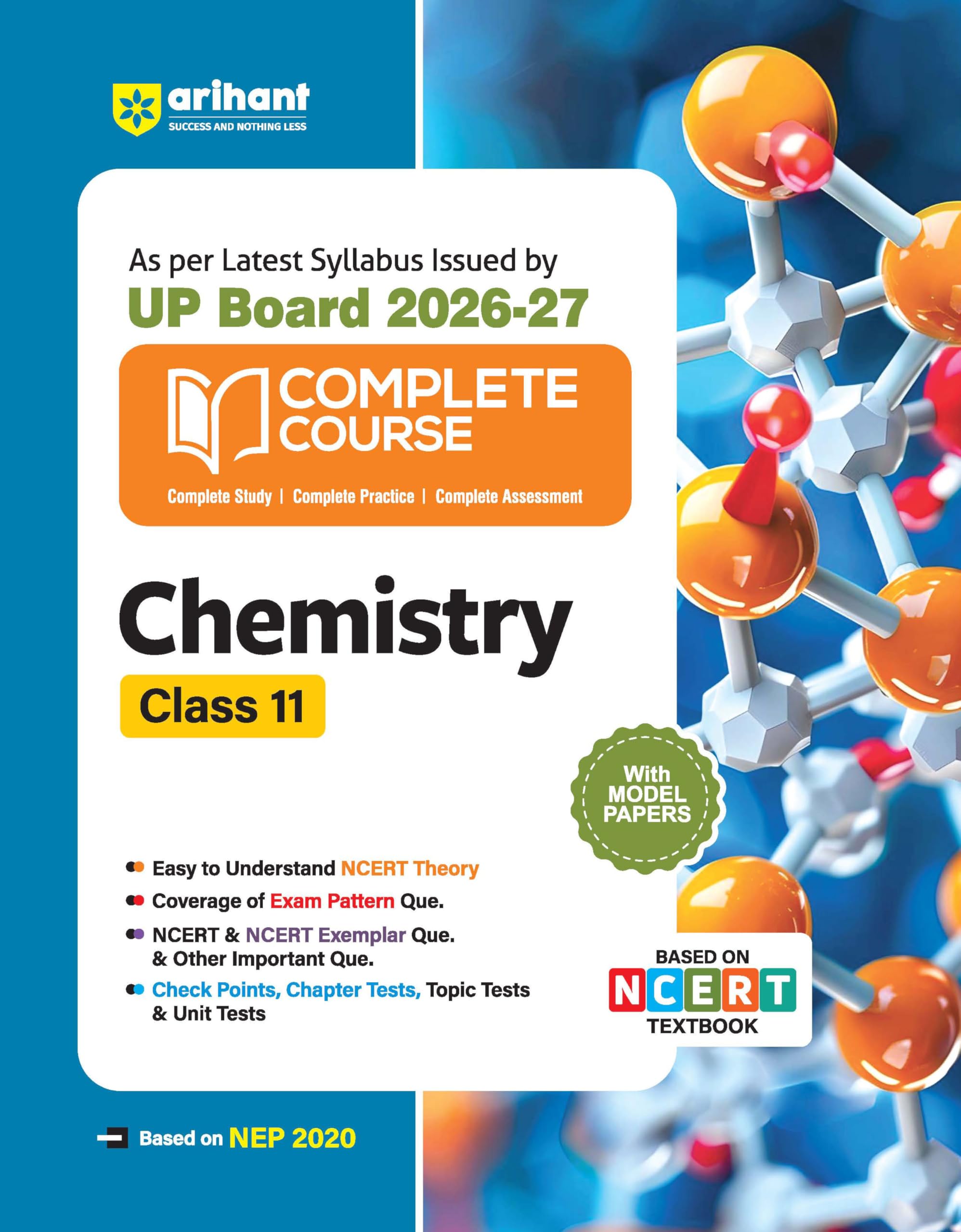 Arihant UP Board 202627 Complete Course Chemistry Class 11 | Based on NCERT Textbook | NEP 2020 | Chapter Tests, Topic Tests an