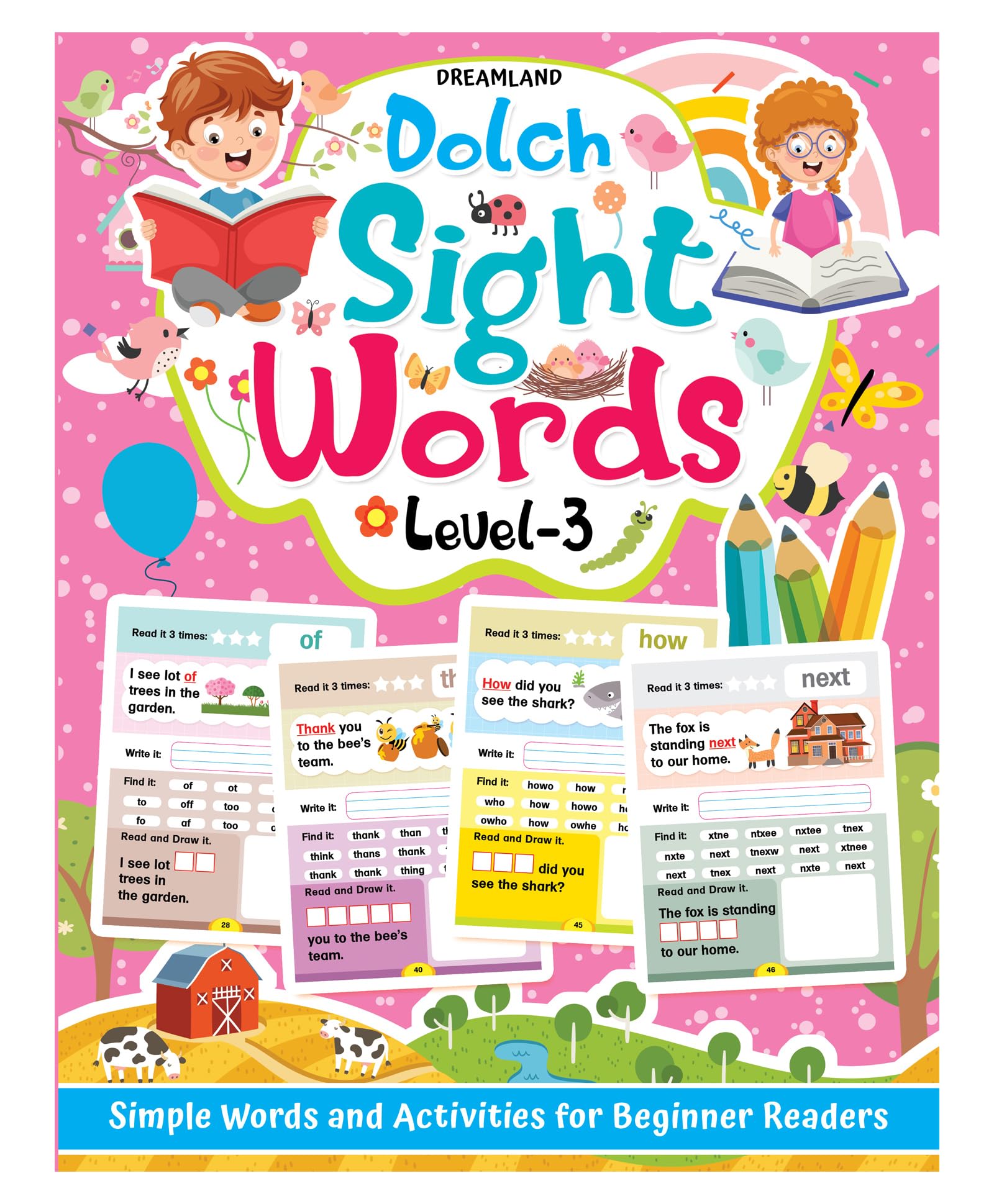 Dolch Sight Words Level 3 Activity Book For Kids Age 47 Years | Fun Reading, Writing, Tracing And Learning Activities | Early L