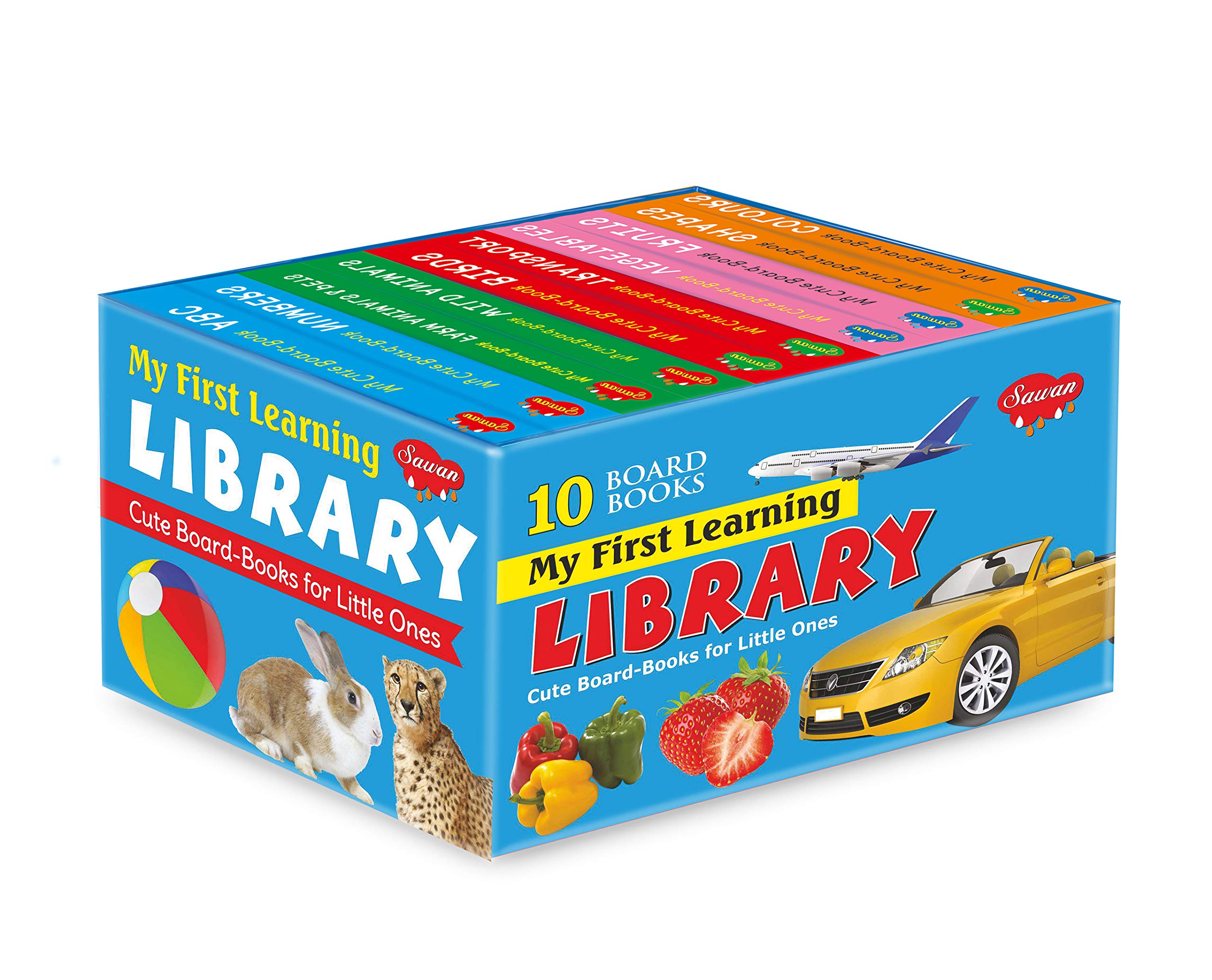 All In One Blue Box Set For PreNursery To Primary Kids (My Favourite Big Plastic Board Book Blue Box Set Of 10 Board Books) [Ha