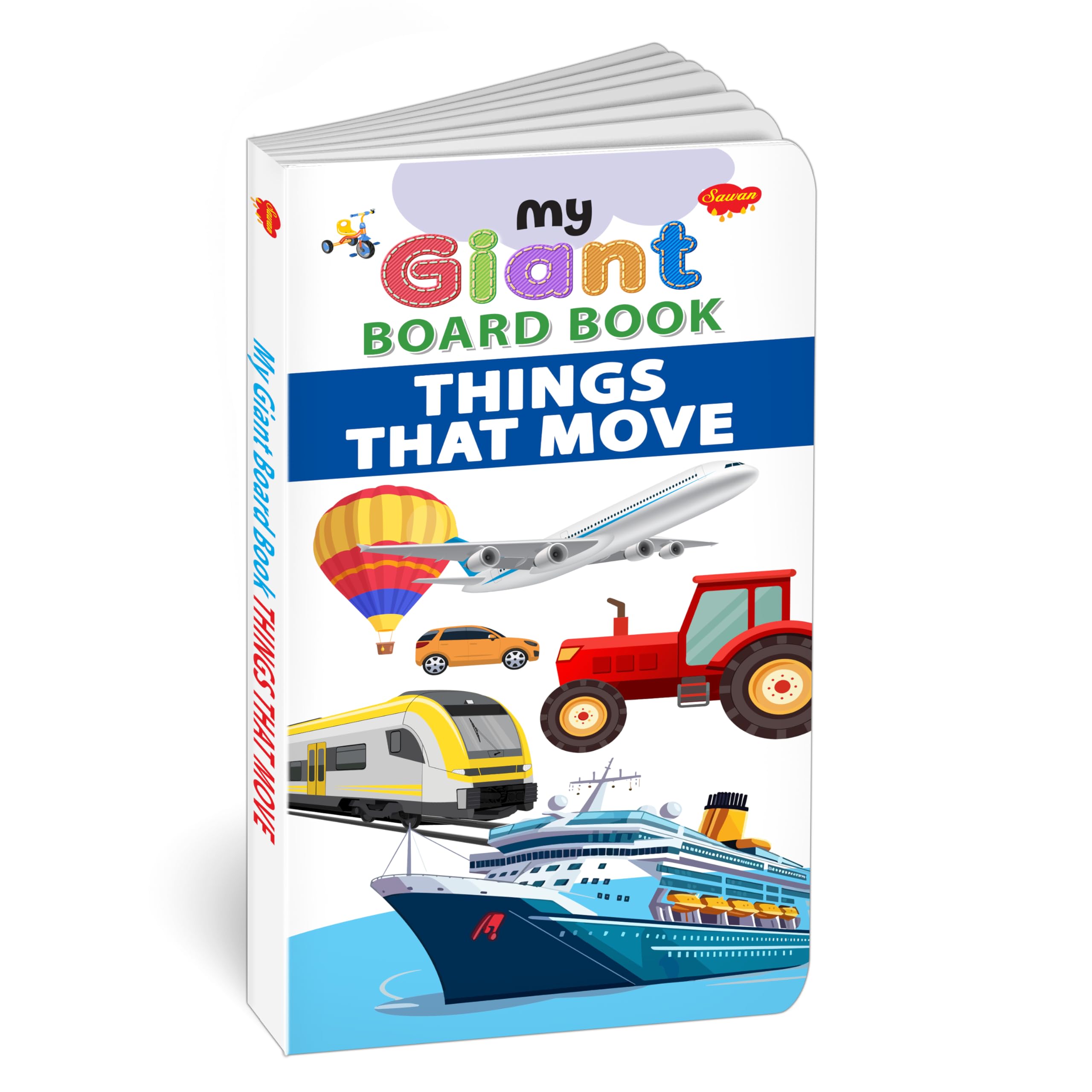 My Giant Board Book : Things that Move  Board books for early readers, Preschool learning book, Children learning Board book