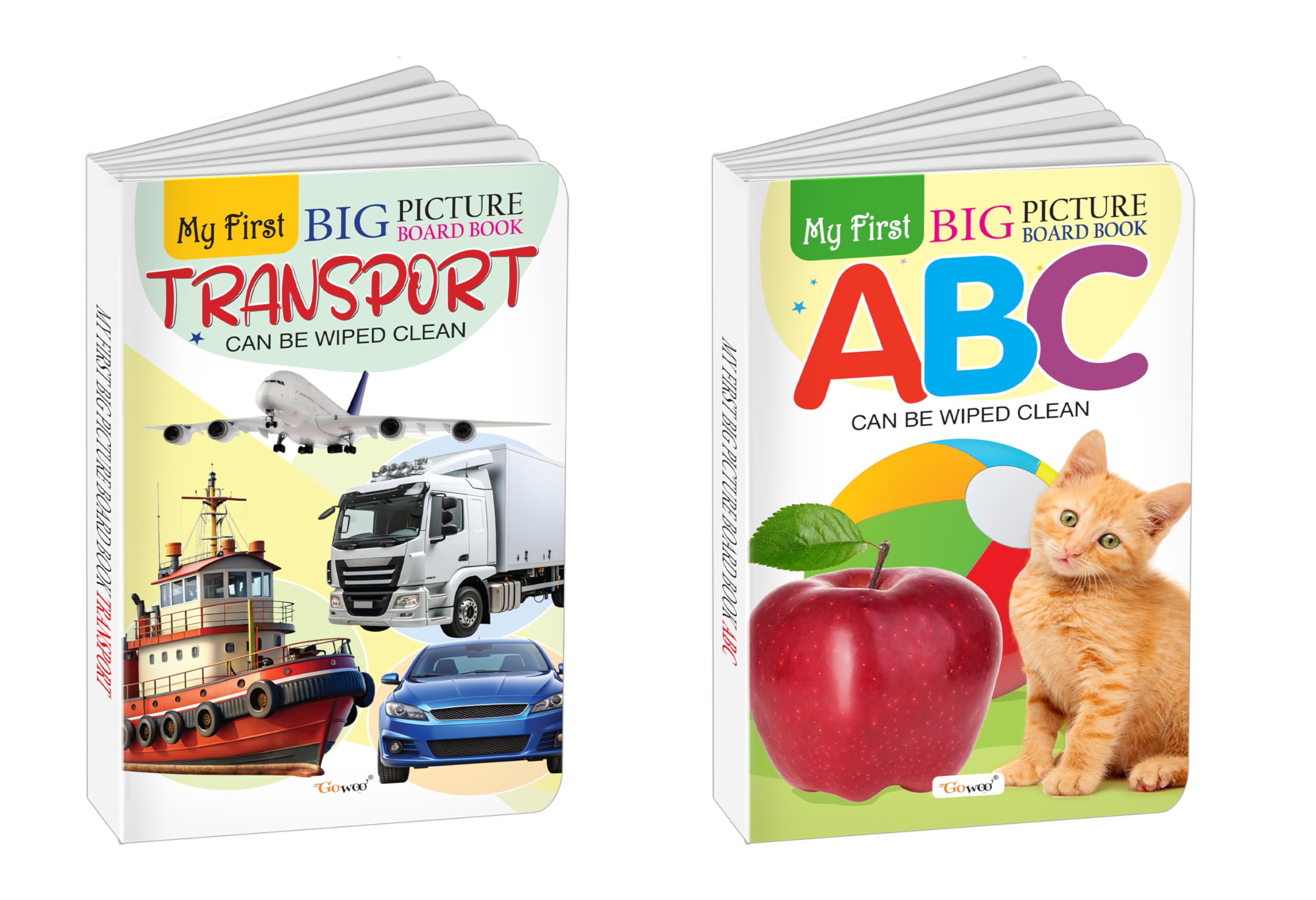 My First Big Picture Board Book ABC and Transport : Educational books for preschoolers, Interactive toddler knowledge books, Kid