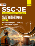 GKP SSC JE 2025 : Junior Engineer  Paper I  Civil Engineering  31 Solved Papers & 10 Practice Sets (20082024)