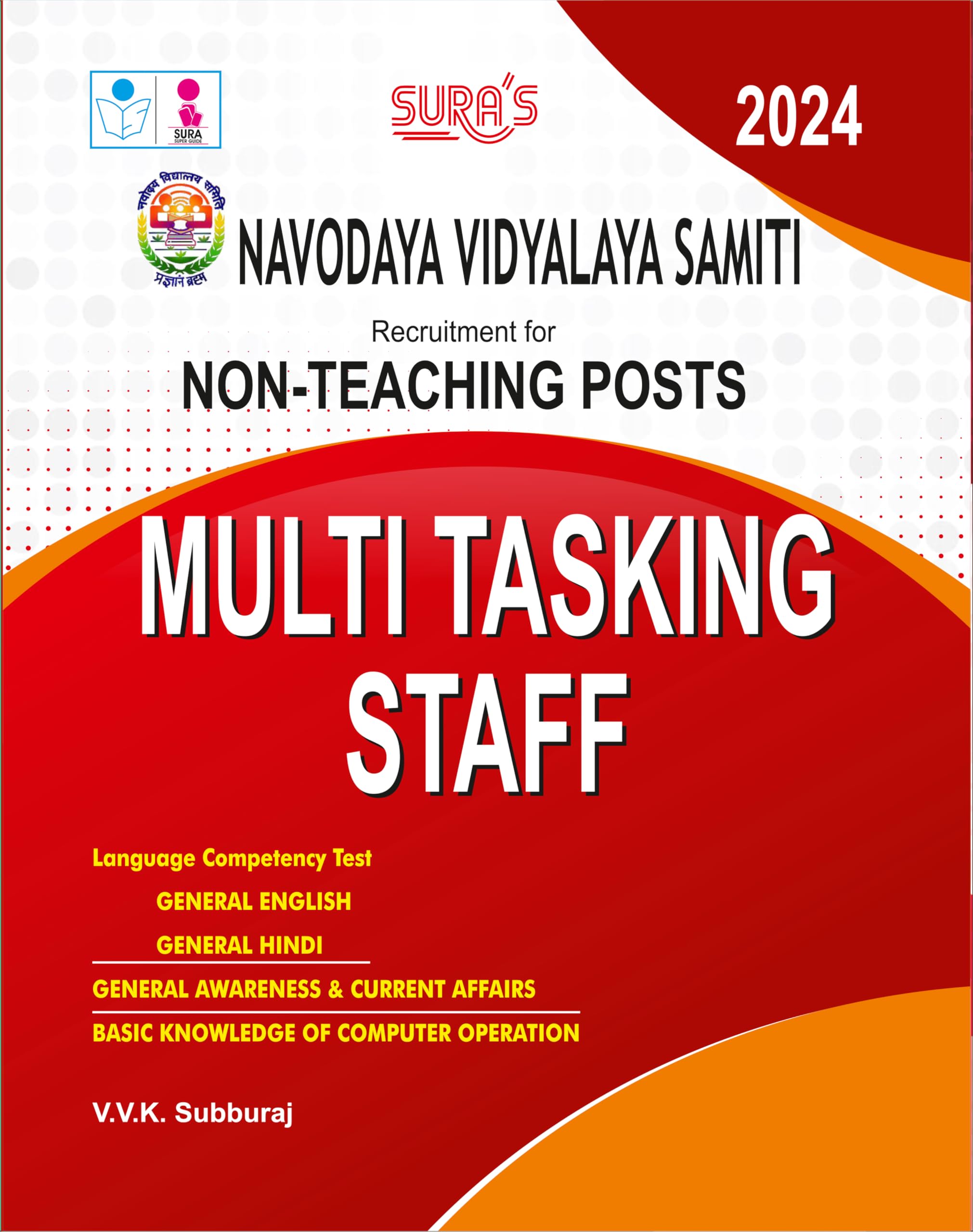 SURAS NVS (NAVODAYA VIDYALAYA SAMITI) NonTeaching Posts MTS Multi Tasking Staff Exam Book Guide in English Medium 2024